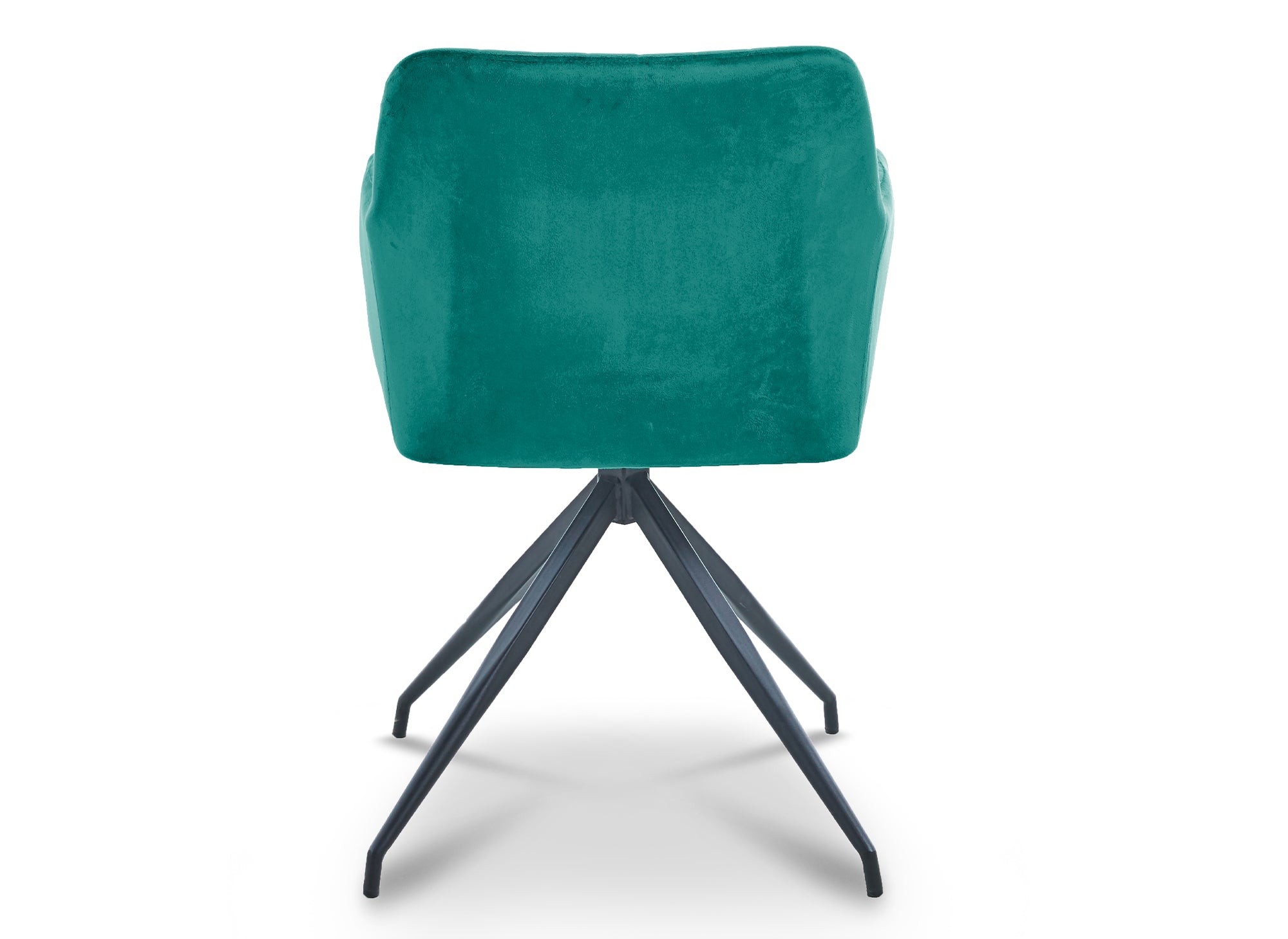 Lot de 2 chaises en velours vert pieds en métal noir RATUS