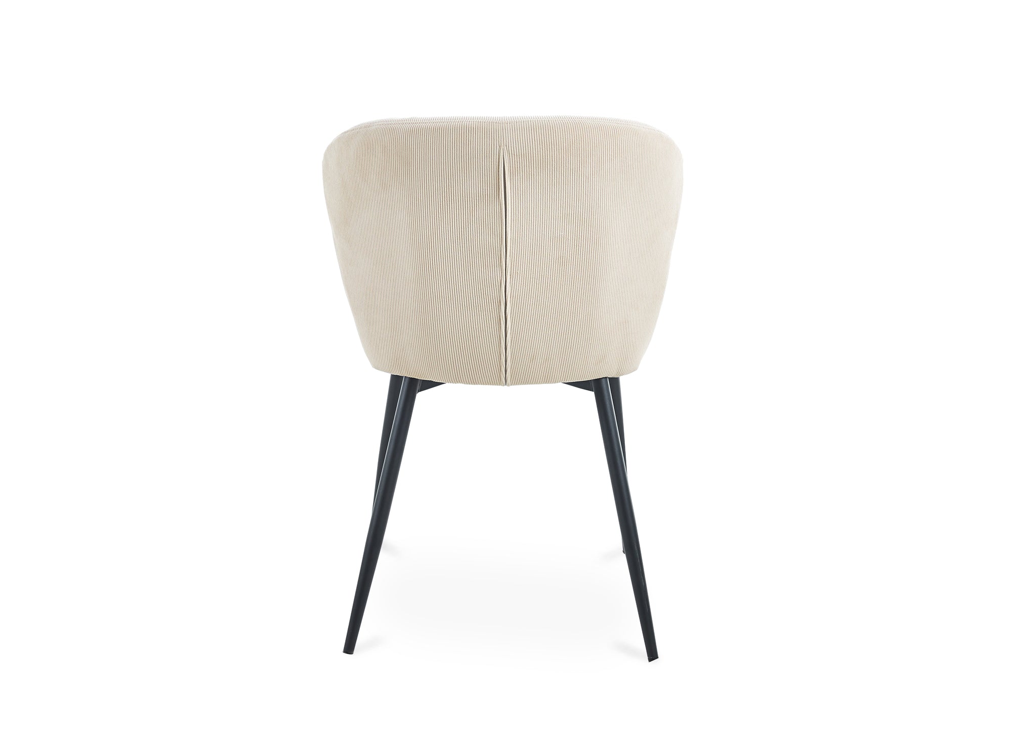 Lot de 4 chaises en velours côtelé beige DANIELA