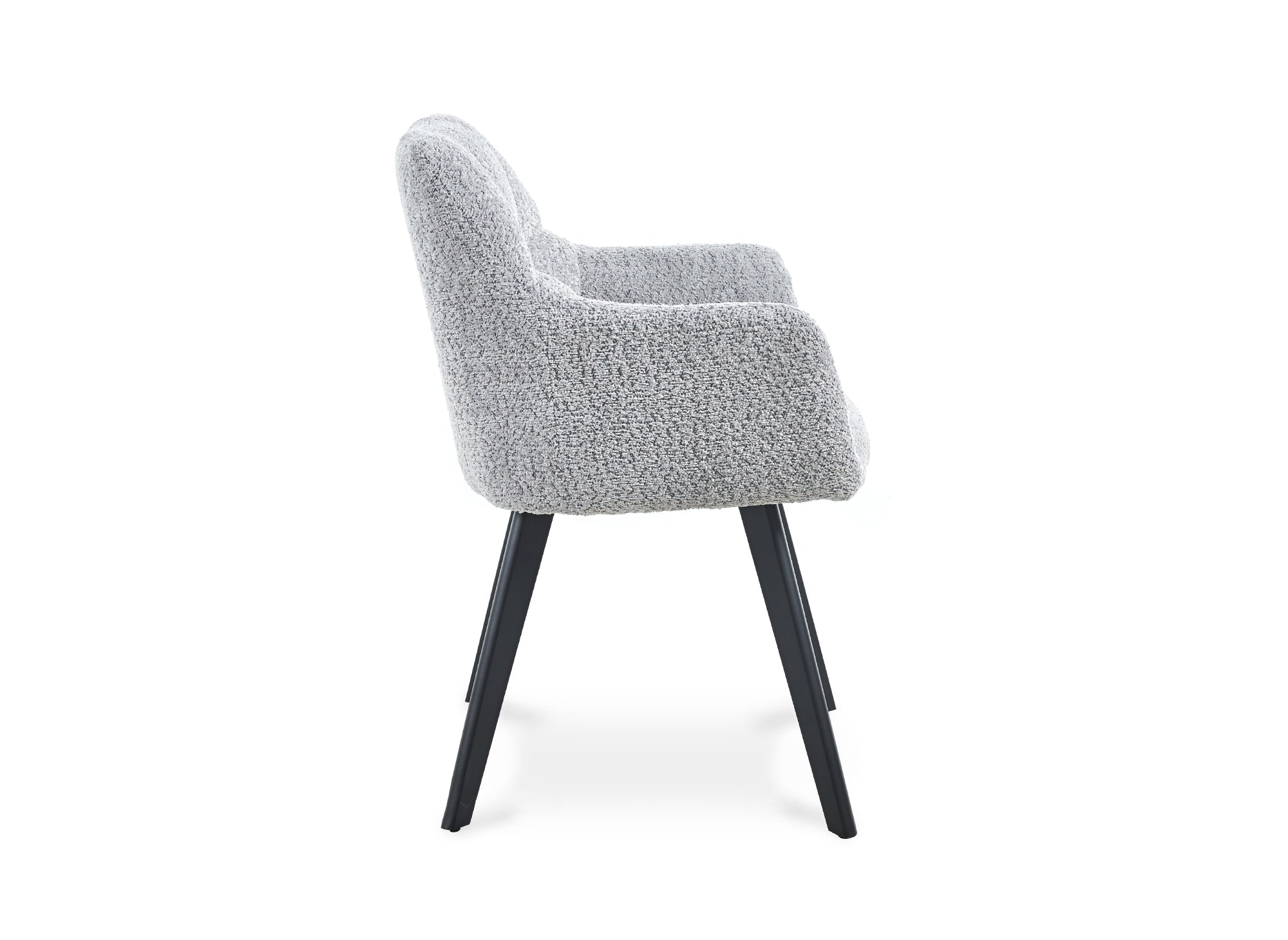 Lot de 2 chaises avec accoudoirs effet peau de mouton gris clair ESPERA