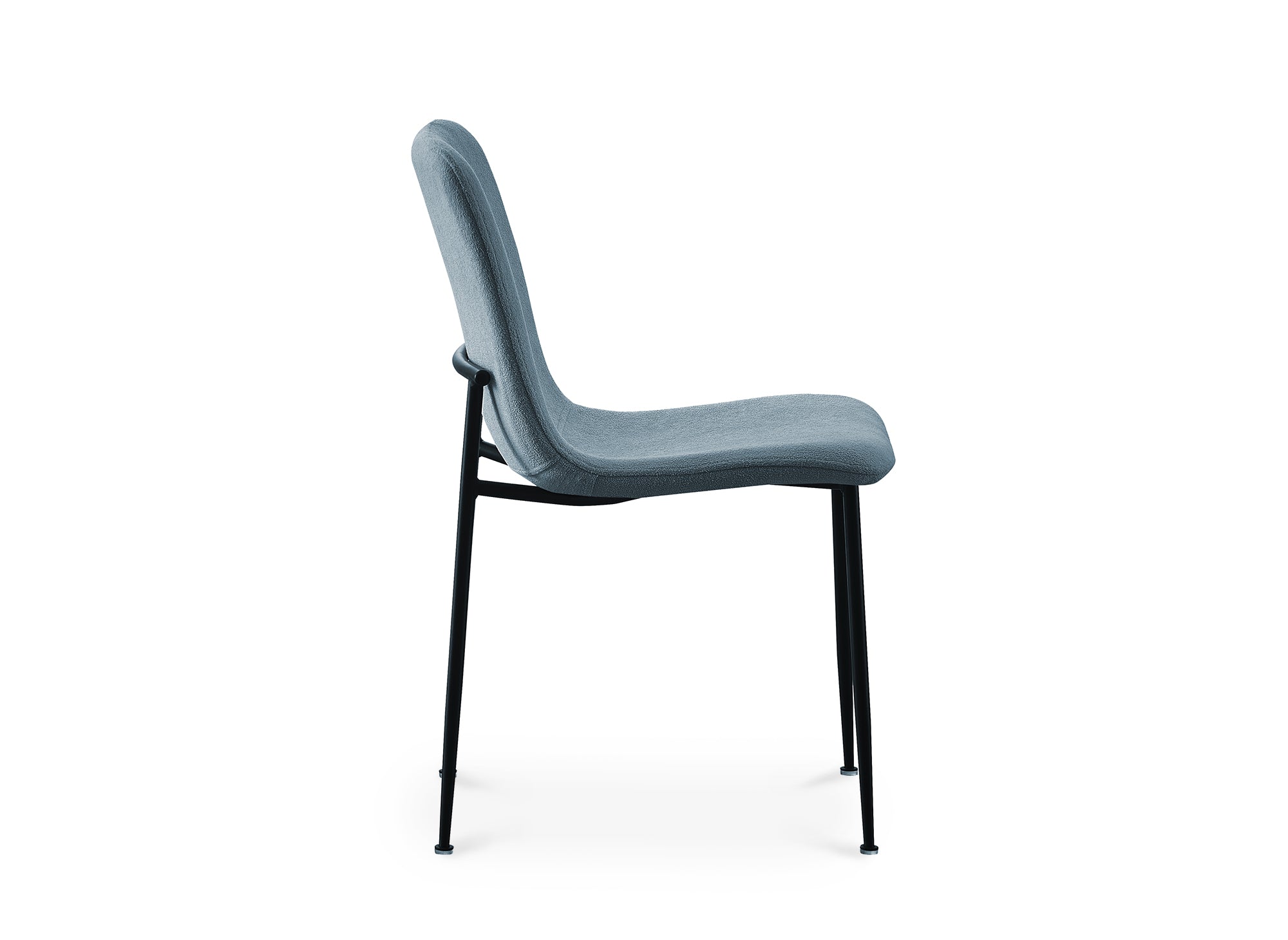 Lot de 4 chaises en tissu bleu CHERYL