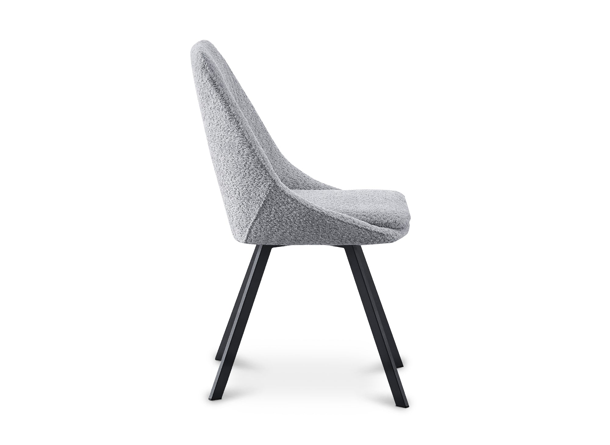 Lot de 2 chaises effet peau de mouton gris clair NARCISSE