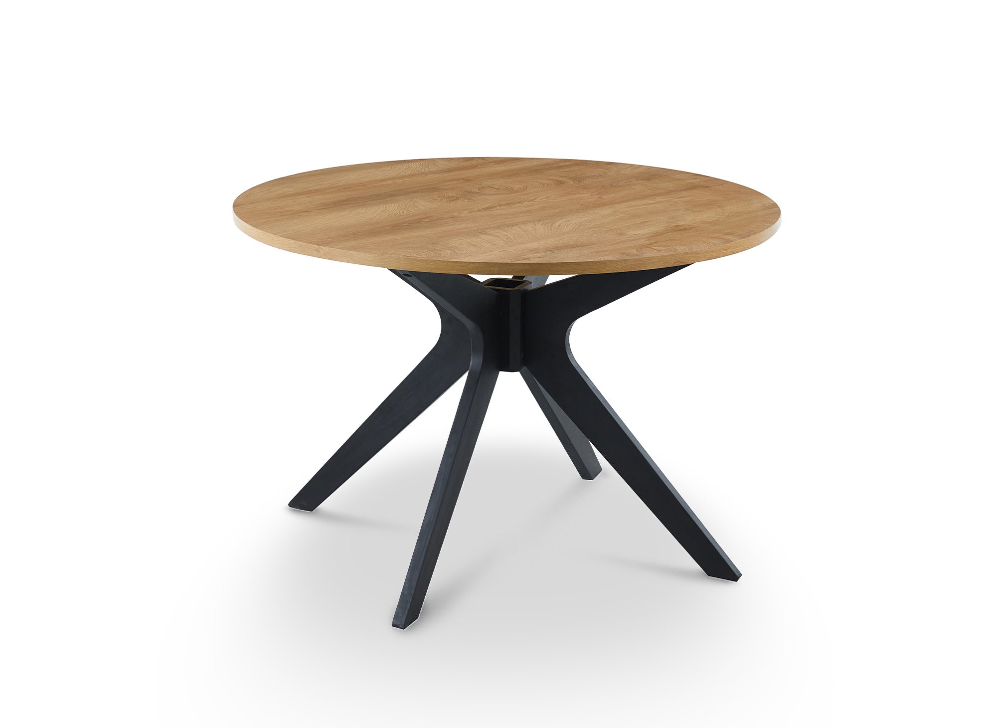 Table à manger ronde design couleur chêne NOVEA