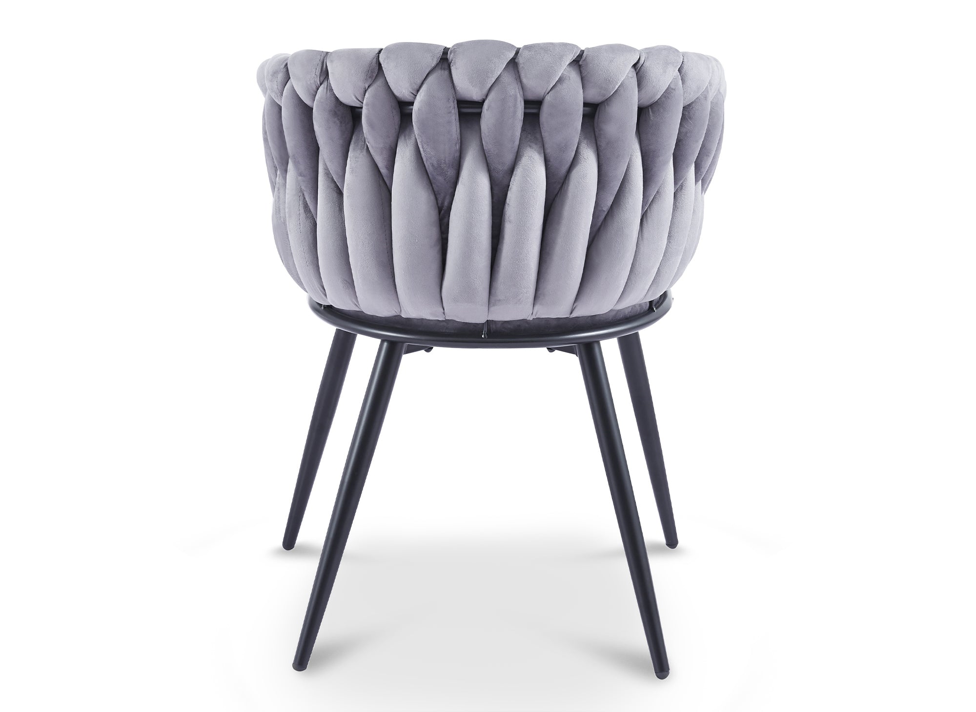 Lot de 2 chaises wave en velours gris CINDY