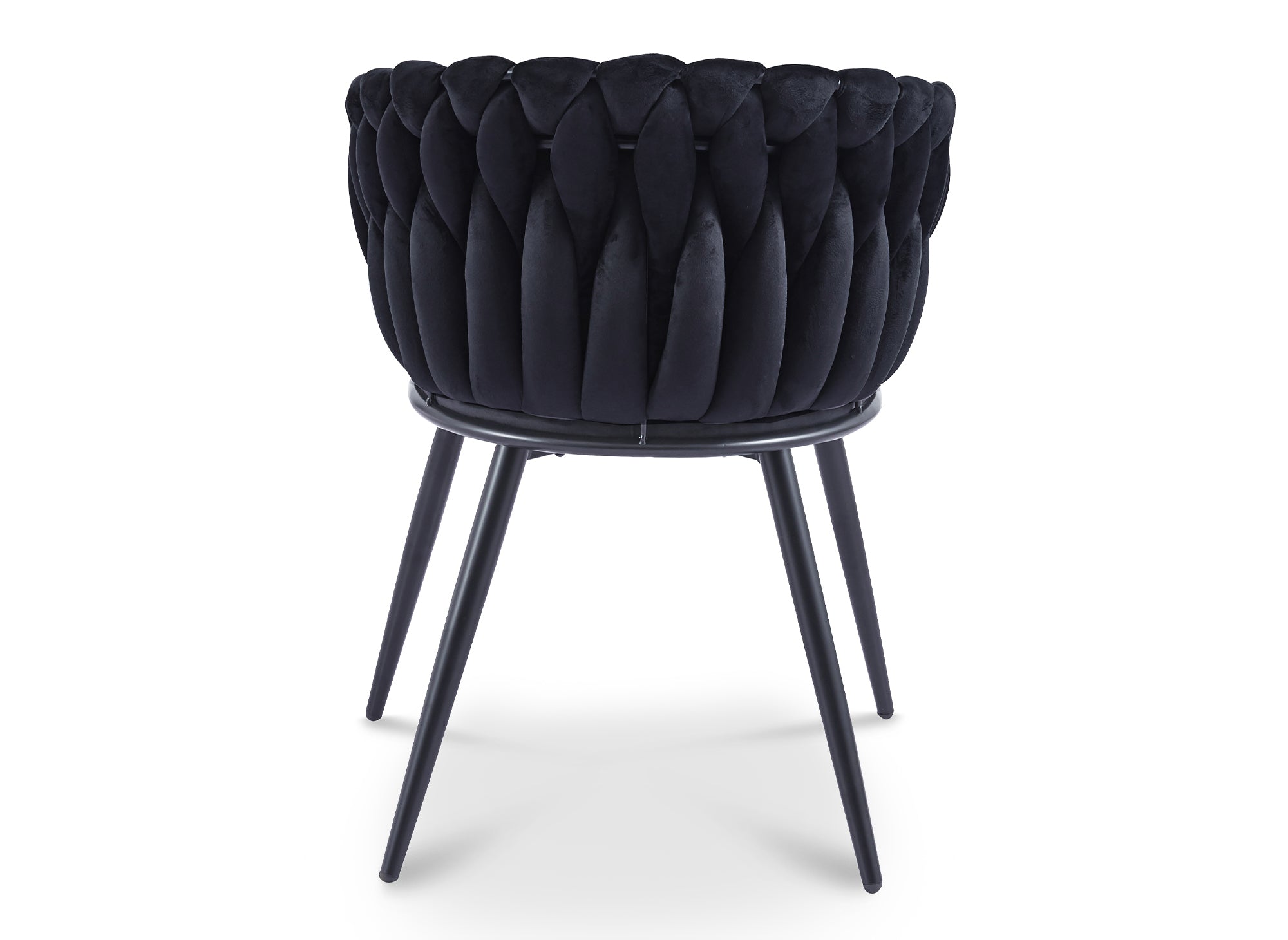 Lot de 2 chaises wave en velours noir CINDY