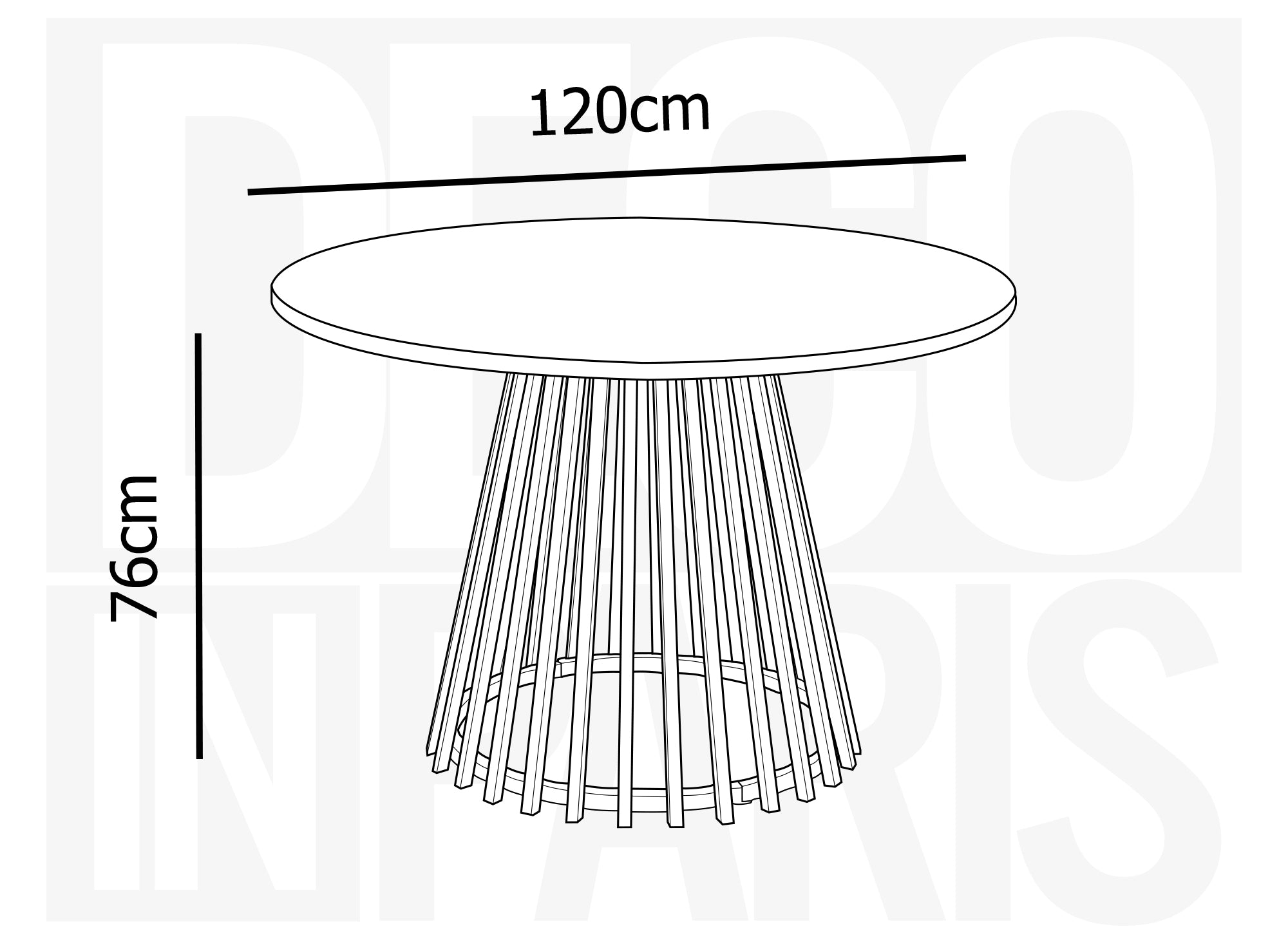 Table à manger ronde pied design HIBEA