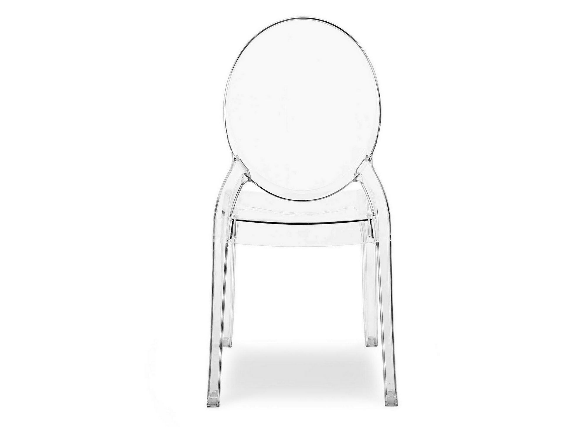 Lot de 4 chaises design en plexi transparent TOLGA