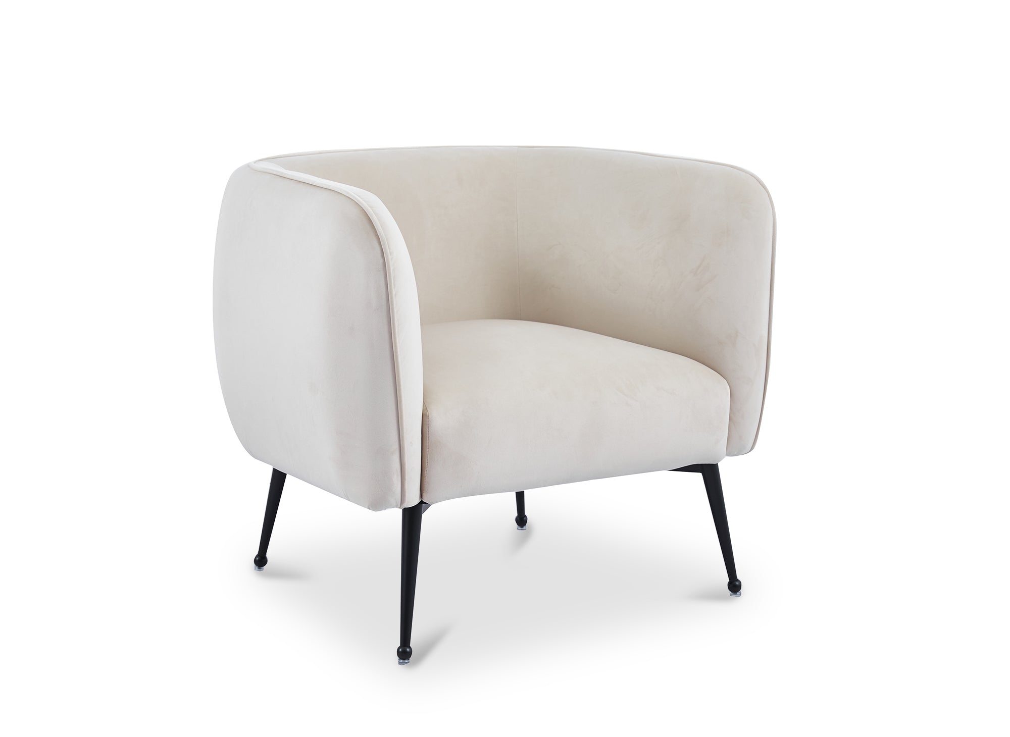 Poltroncina trasformabile PERRY in velluto beige con piedini neri