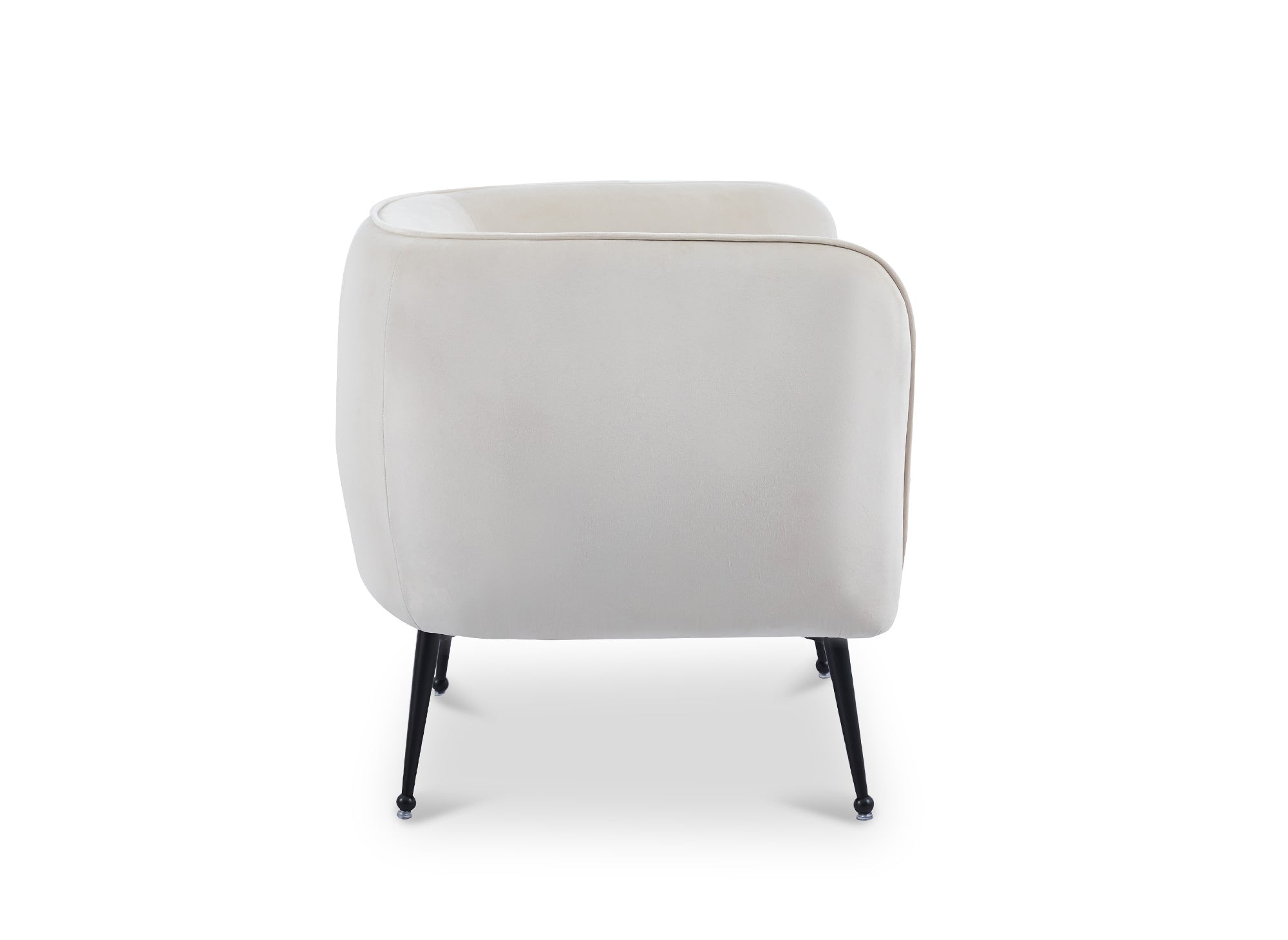 Poltroncina trasformabile PERRY in velluto beige con piedini neri