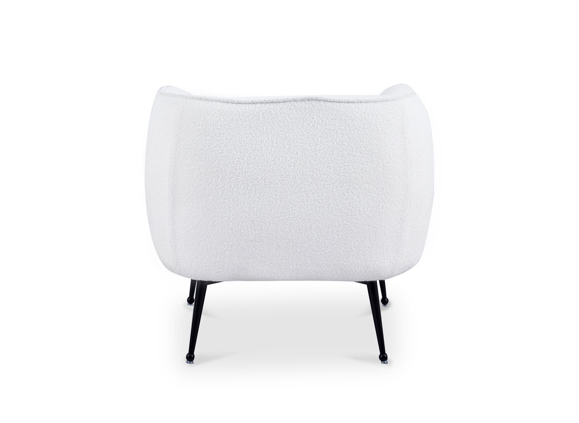 Fauteuil cabriolet tissu bouclette blanc PERRY