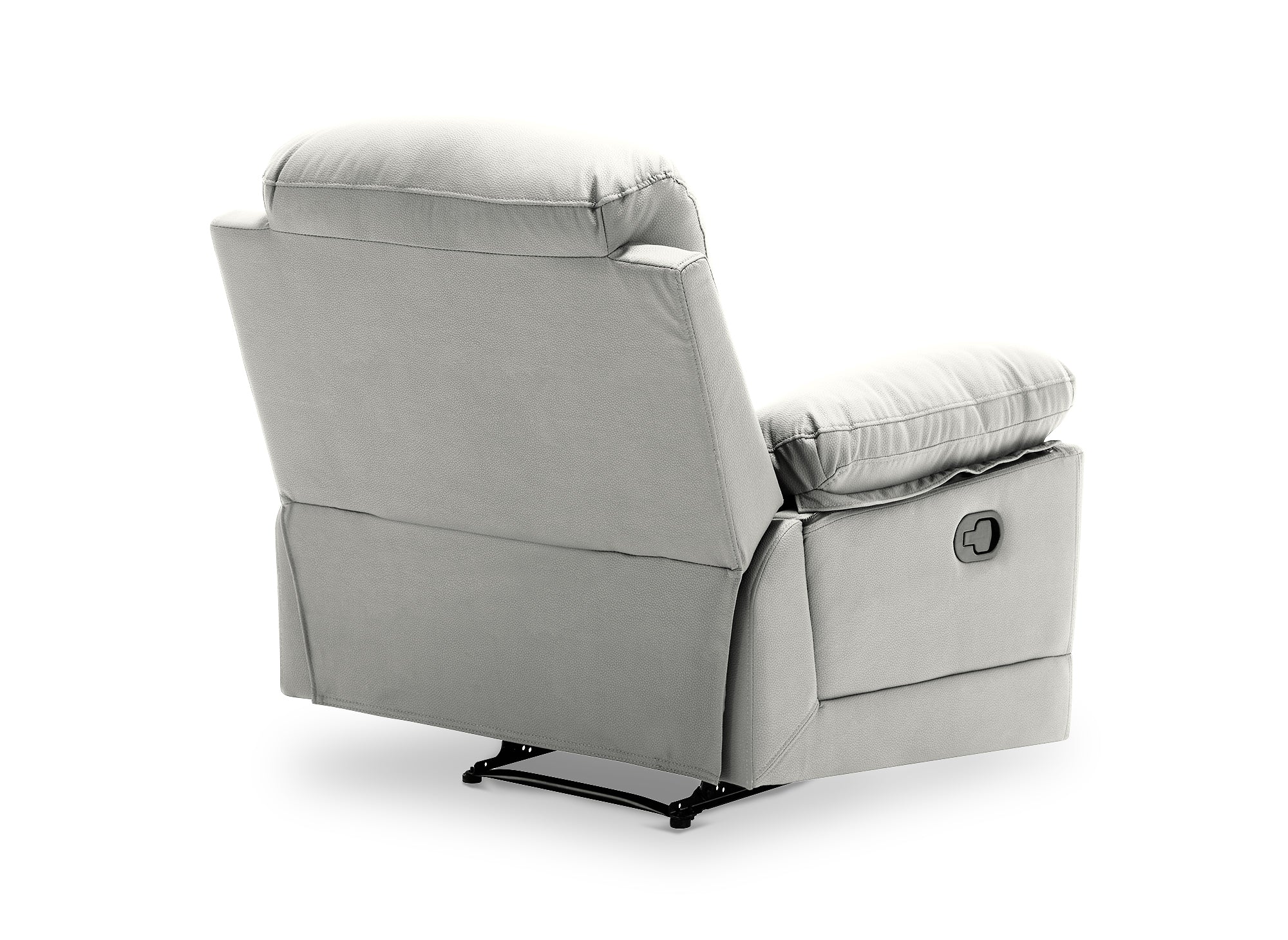 Fauteuil relax manuel en simili cuir gris clair DANY