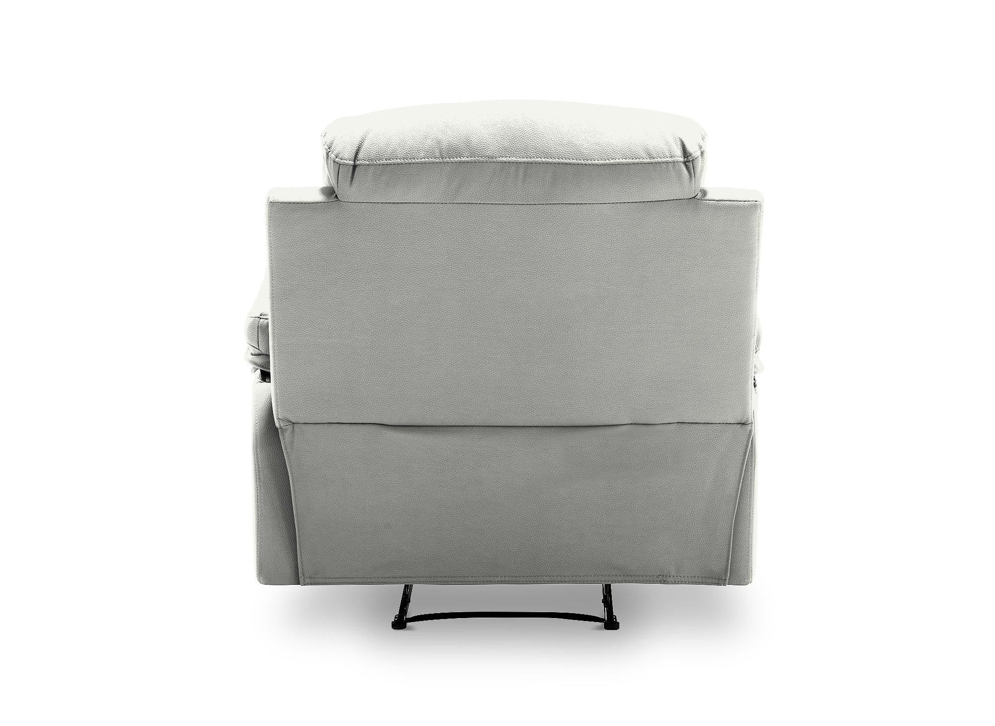 Fauteuil relax manuel en simili cuir gris clair DANY