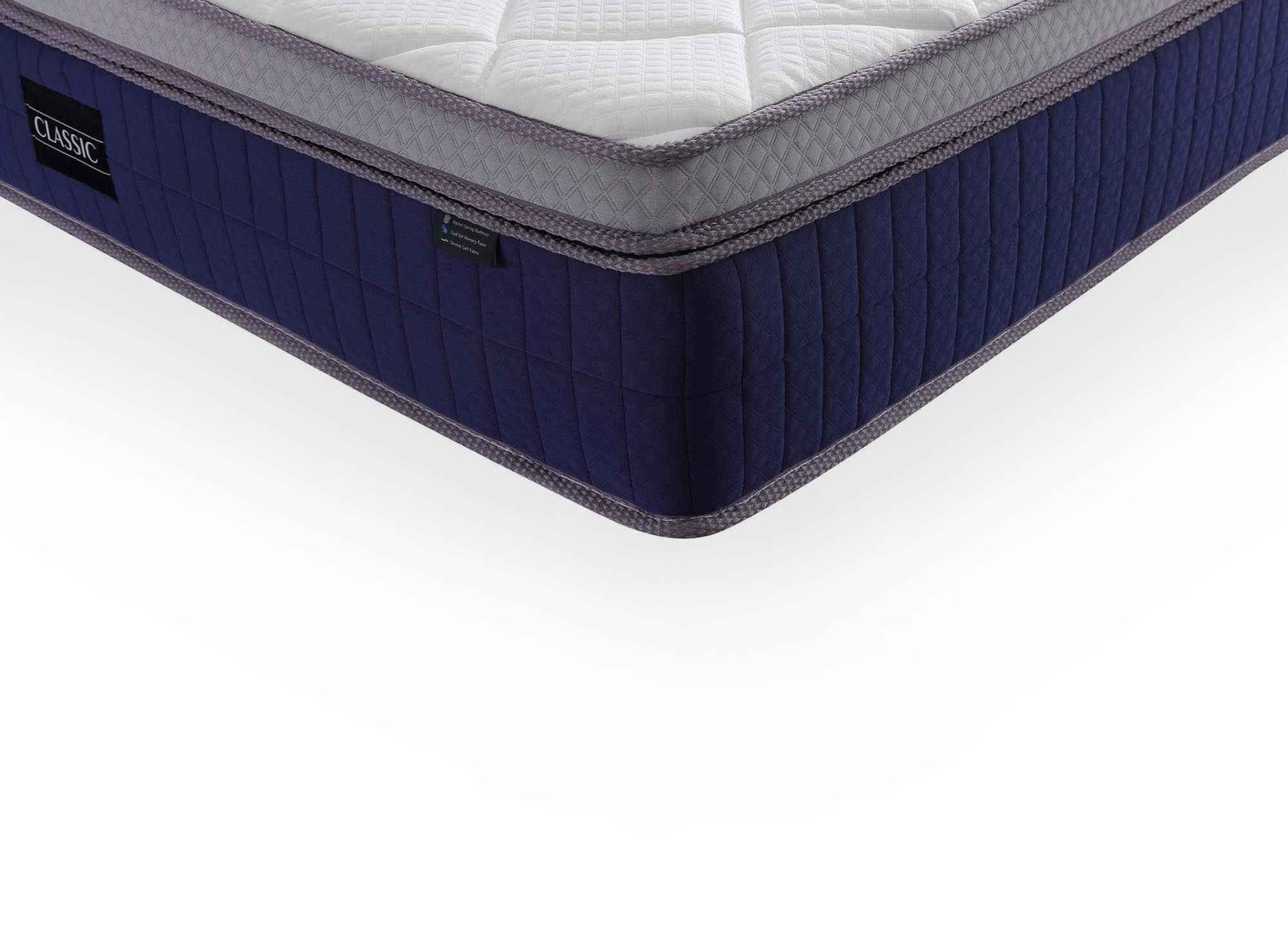 Matelas hybride CLASSIC 140 x 190 cm ressorts ensachés et mémoire de forme épaisseur 31 cm