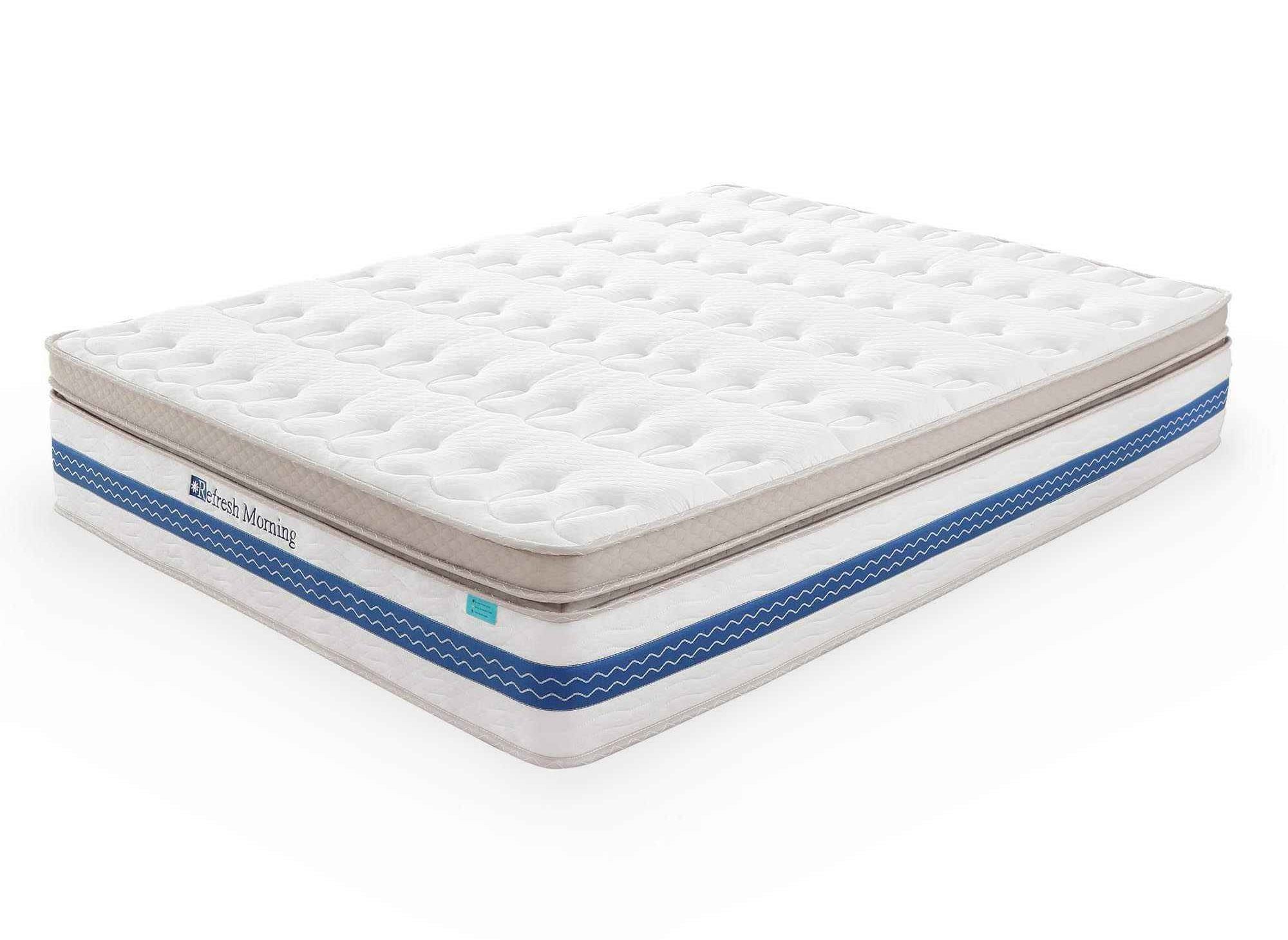 Matelas hybride REFRESH 140 x 190 cm ressorts ensachés et mémoire de forme épaisseur 32 cm