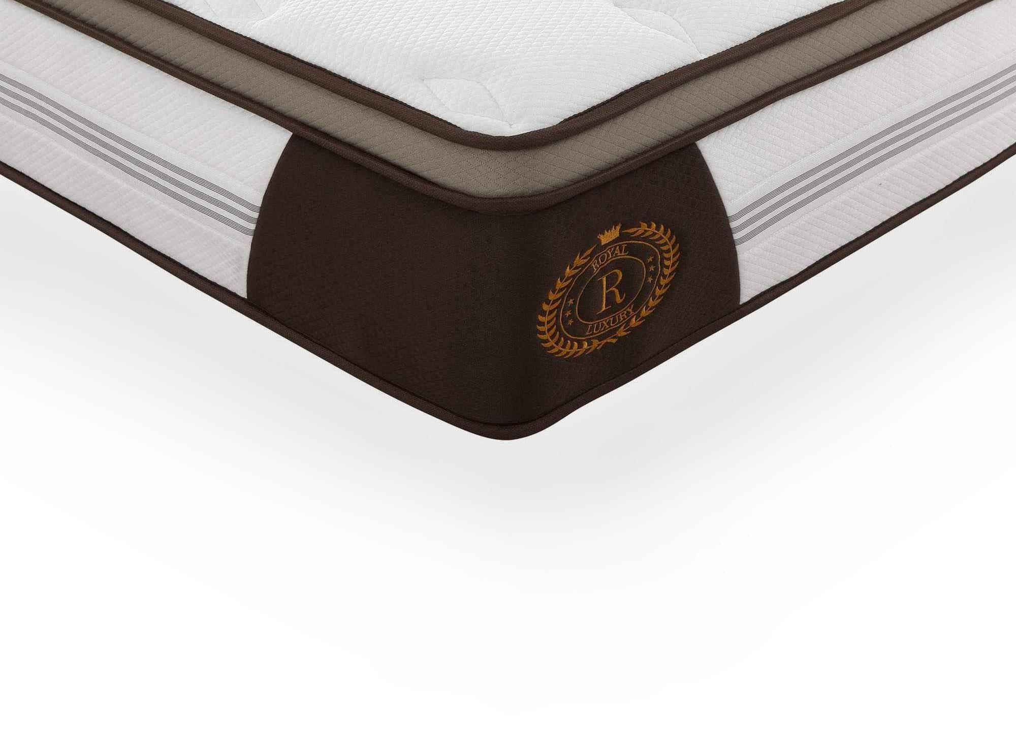 Matelas hybride ROYAL LUX 140 x 190 cm ressorts ensachés et mémoire de forme épaisseur 31 cm