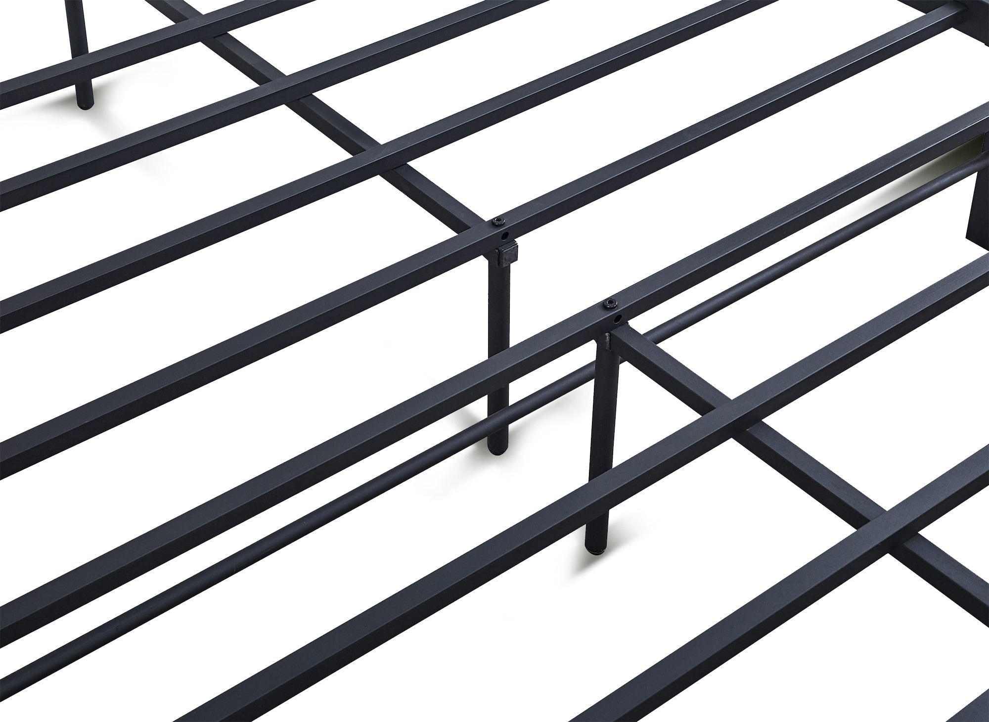 Lit double en métal noir GASTON 160x200 cm