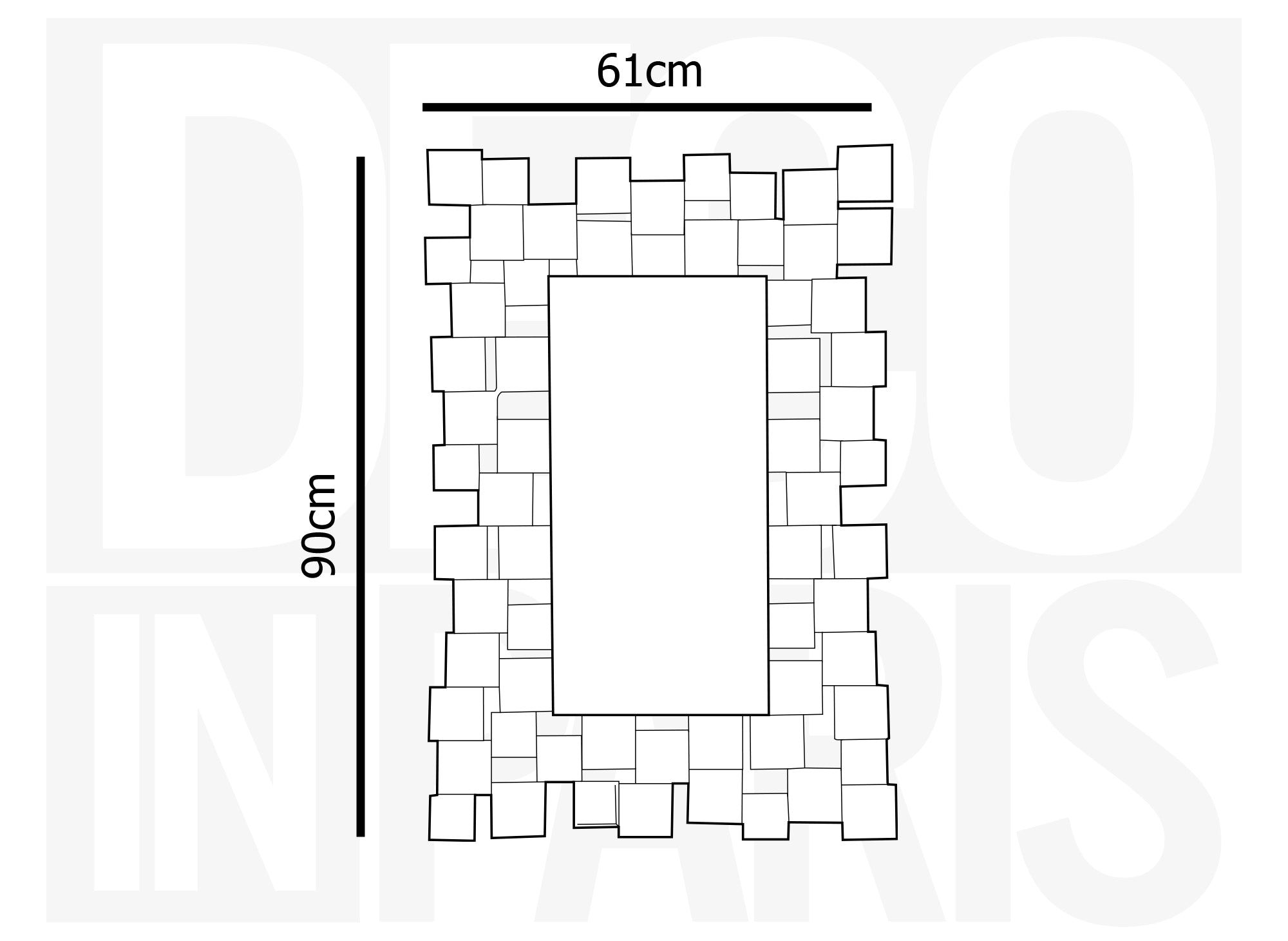 Miroir mural rectangulaire RANNA