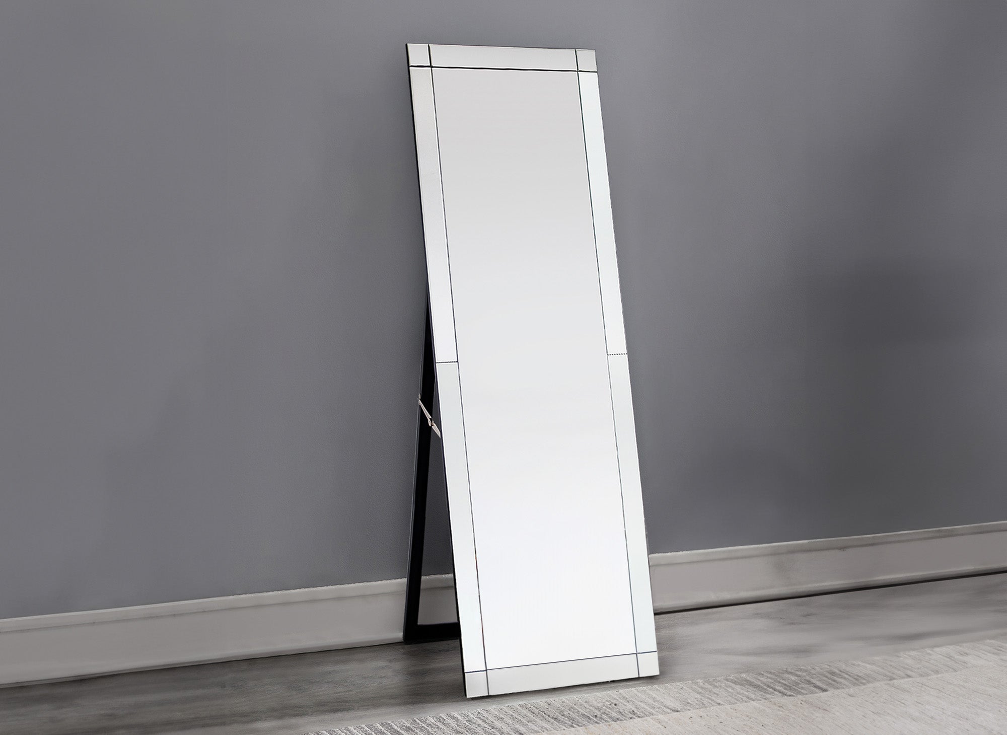 Grand miroir rectangulaire sur pied MALIA