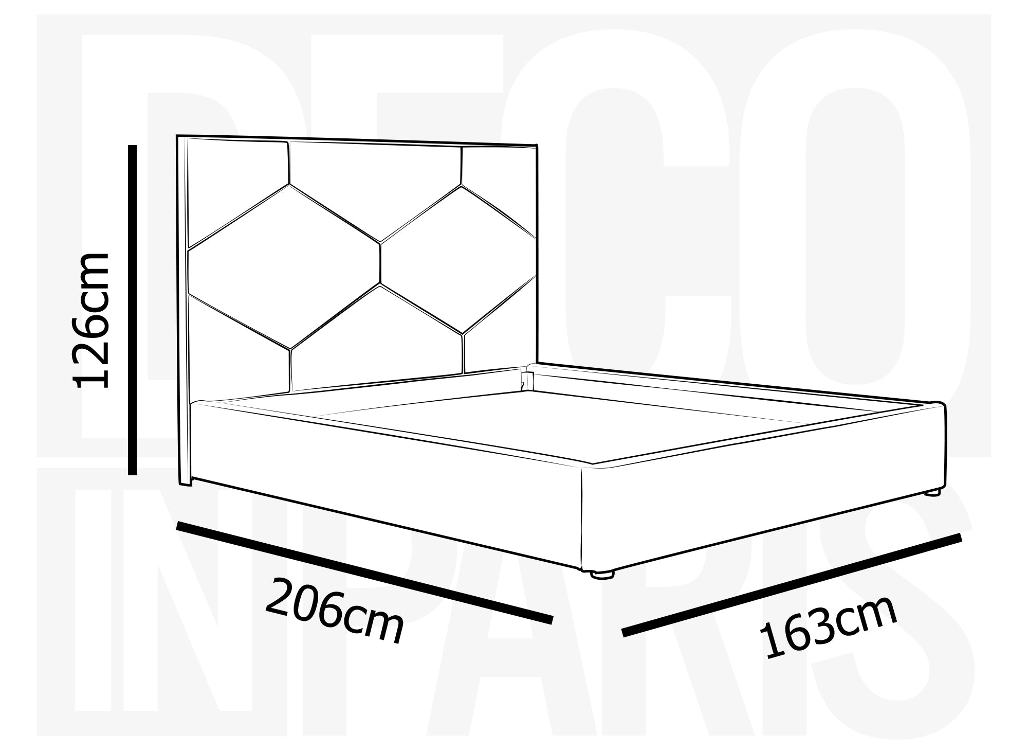 Letto contenitore con testiera di design in velluto tortora LARA 140 x 190 cm