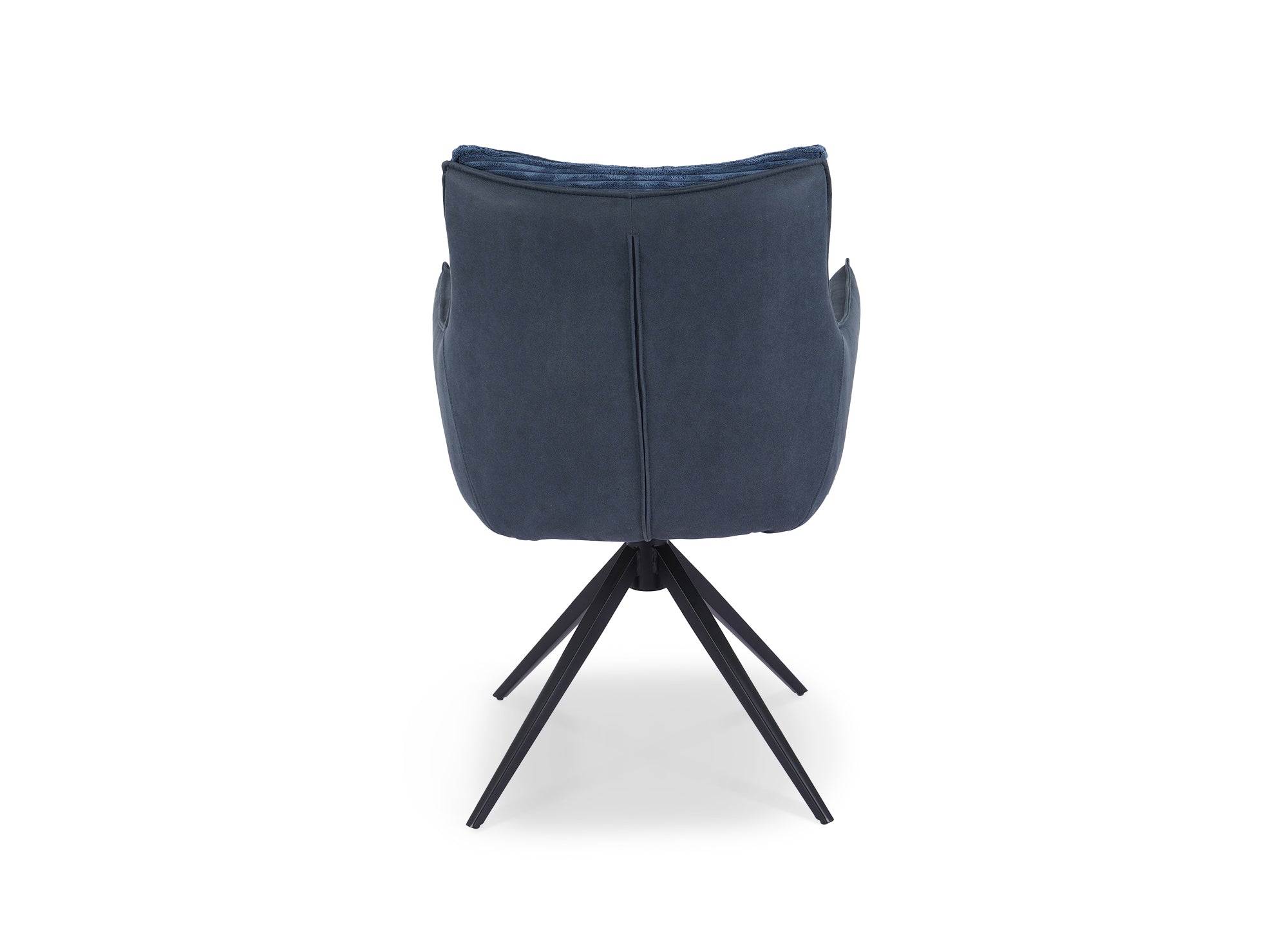 Chaise pivotante avec accoudoirs en velours bleu NOALIE