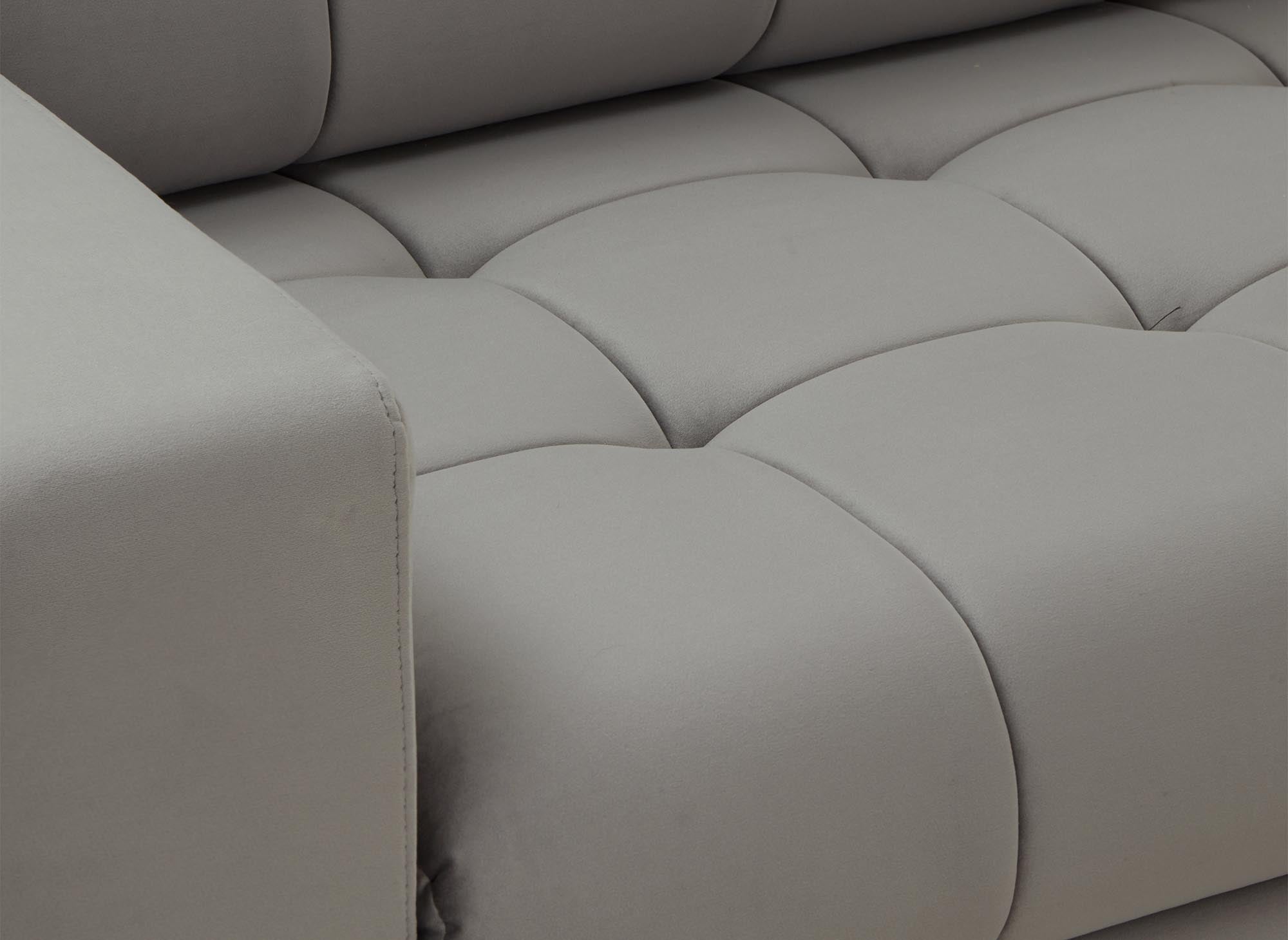 Canapé 2 places en velours gris COSMO