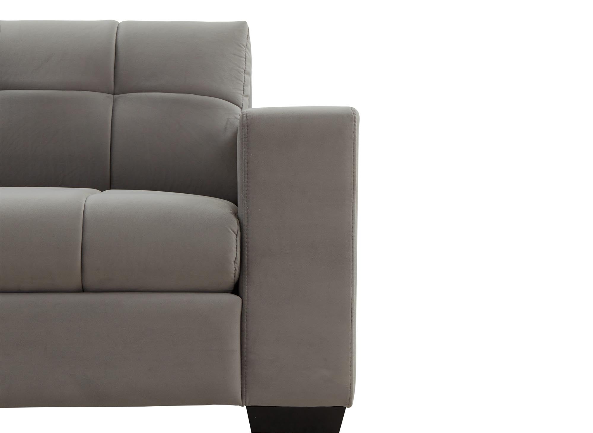 Canapé 2 places en velours gris COSMO