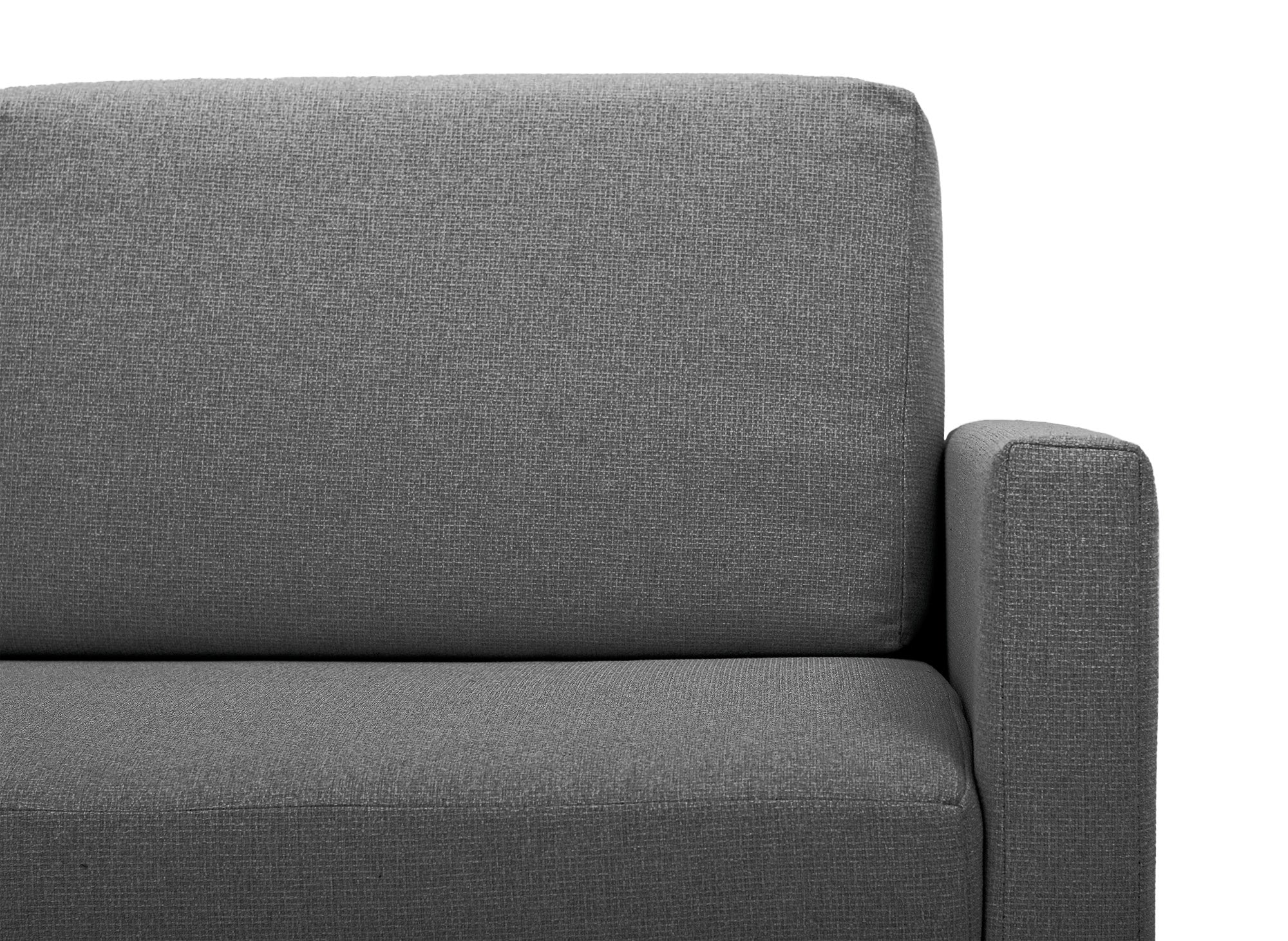 Canapé convertible 2 places avec coffre de rangement en tissu gris YERAZ