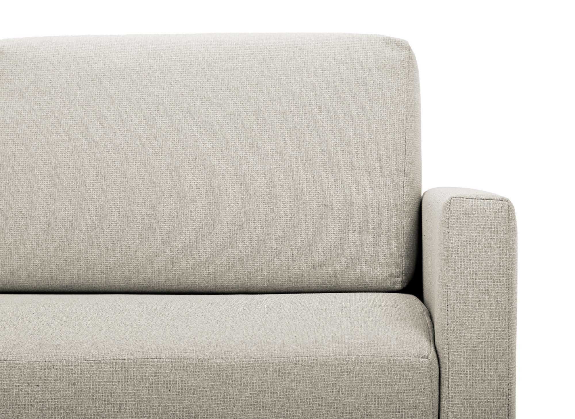 Canapé convertible 2 places avec coffre de rangement en tissu beige YERAZ