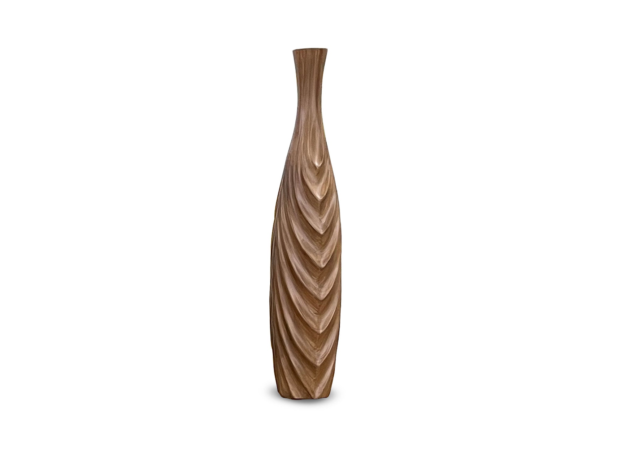 Vase haut en polyrésine imitation bois H49 cm DERYA