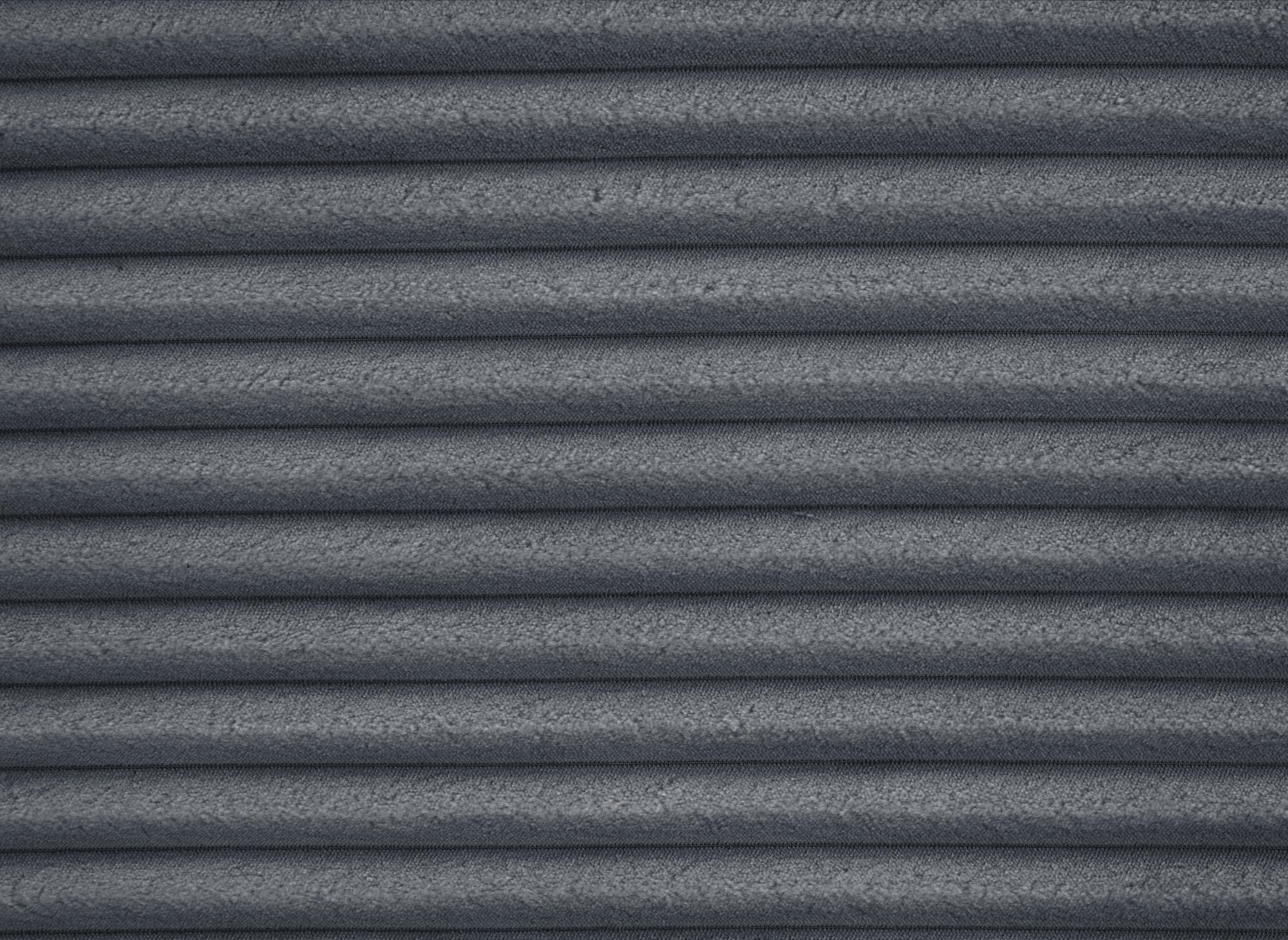 Divano angolare trasformabile con cassapanca in morbido velluto a coste grigio TILDA - Angolo retto