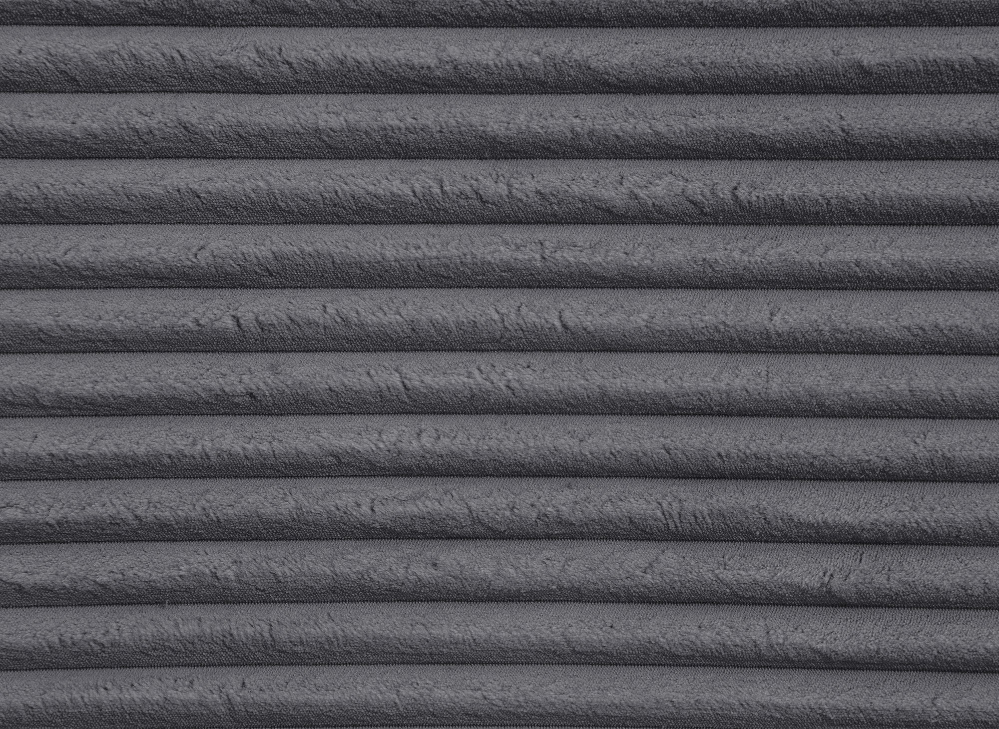 Canapé d'angle convertible avec méridienne et coffre en gros côtelé gris TILDA - Angle droit