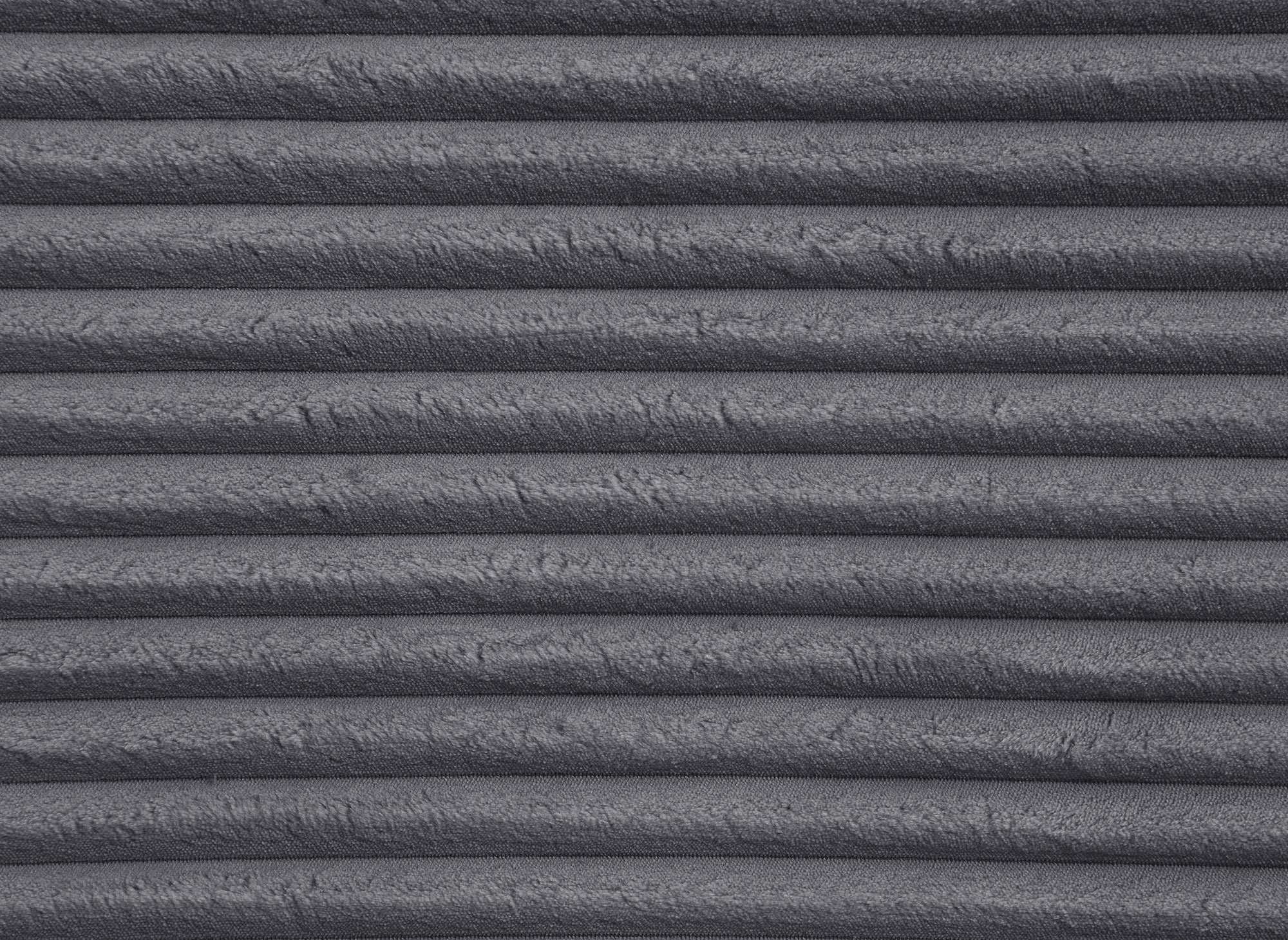 Canapé panoramique convertible avec coffre en velours gros côtelé gris TILDA - Angle gauche