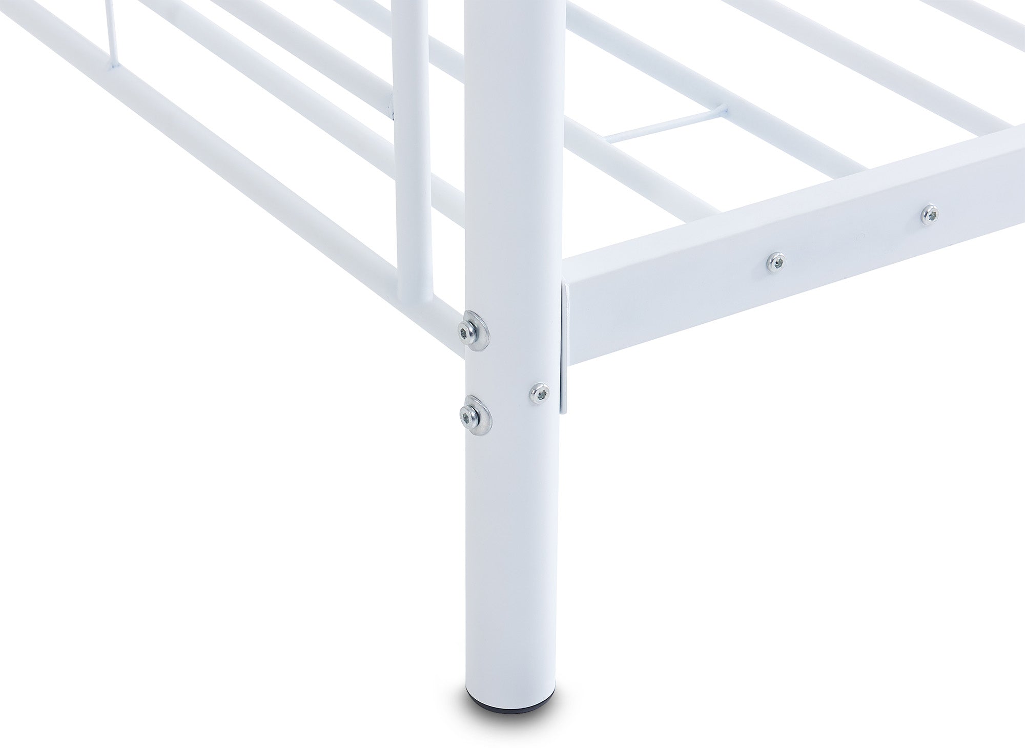 Lit superposé TWINS en métal blanc 90 X 190 cm + sommiers