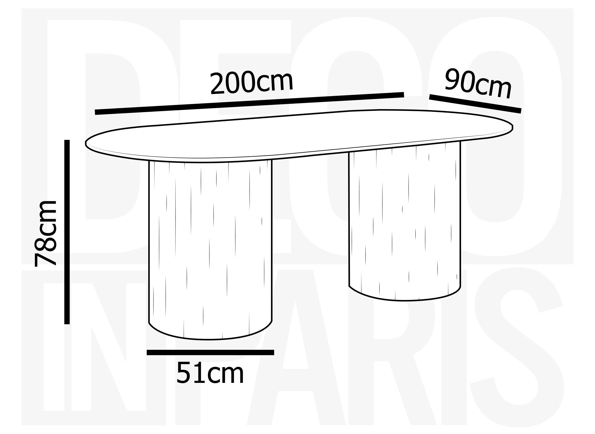 Table à manger ovale en marbre composite beige 8 personnes DHARA