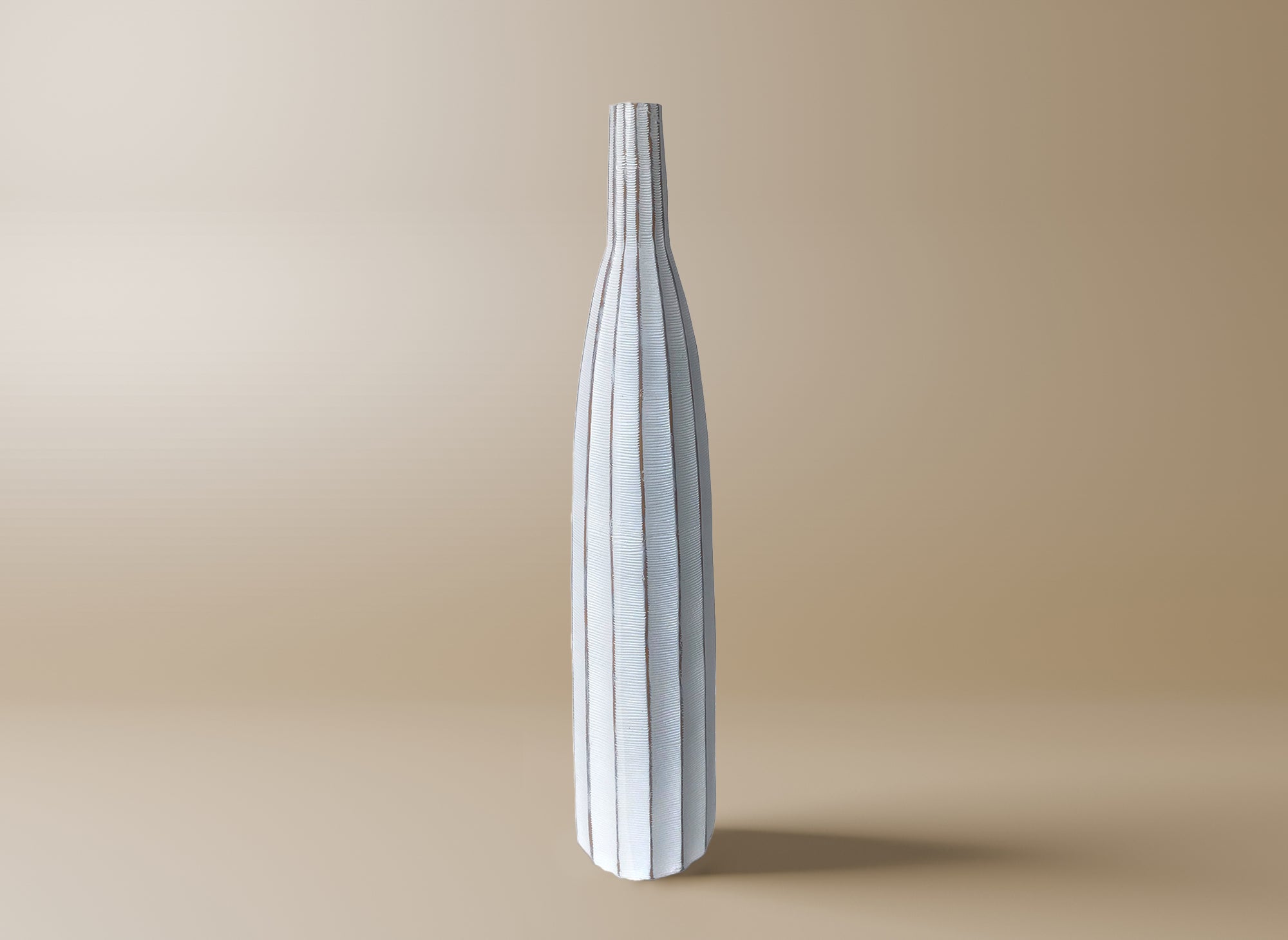 Vase soliflor en résine blanc H50 cm ORME