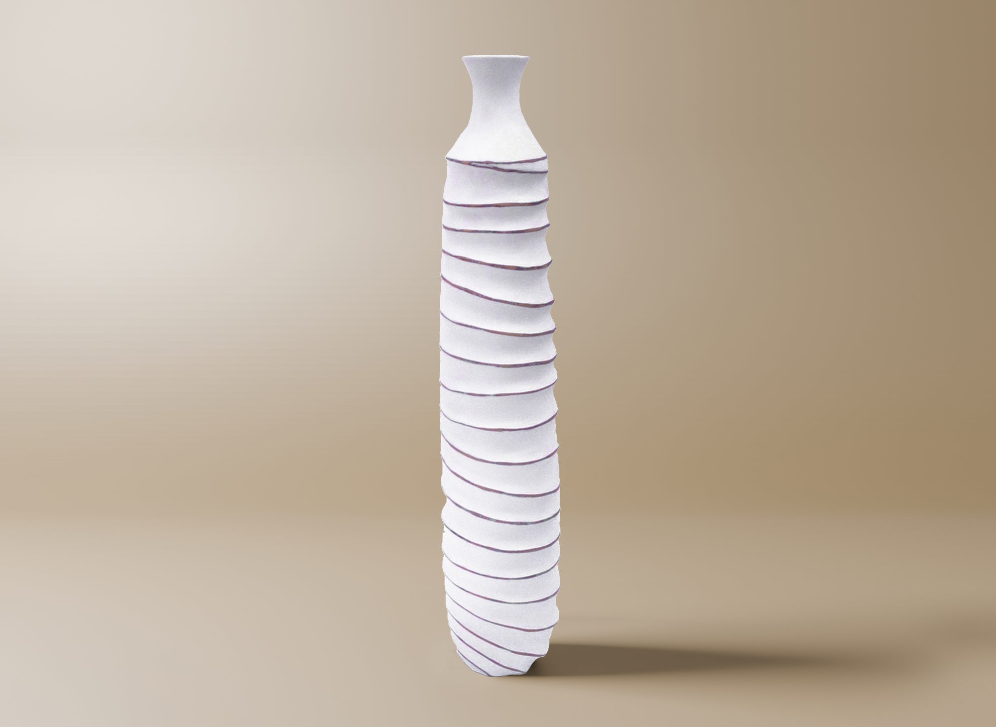 Grand vase en résine blanc H75 cm TWIST