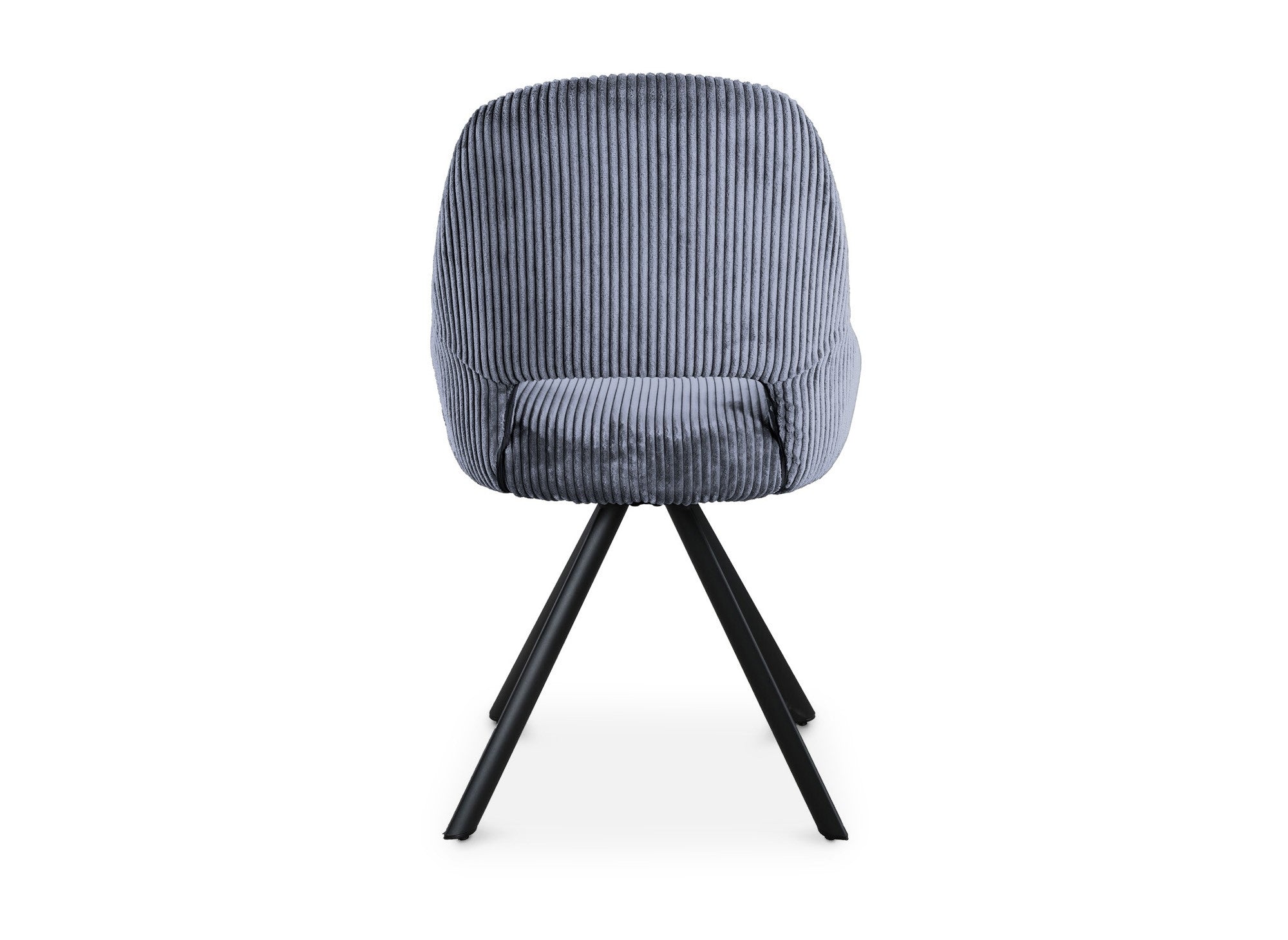 Lot de 2 chaises design en velours côtelé gris SYRA