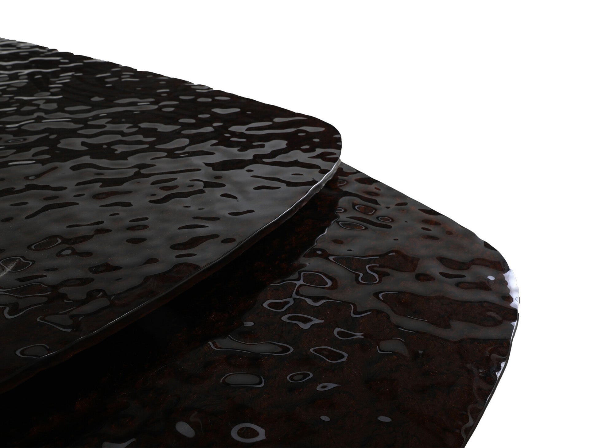 Tavolo da pranzo allungabile in vetro temperato nero 6-10 persone PARIGI