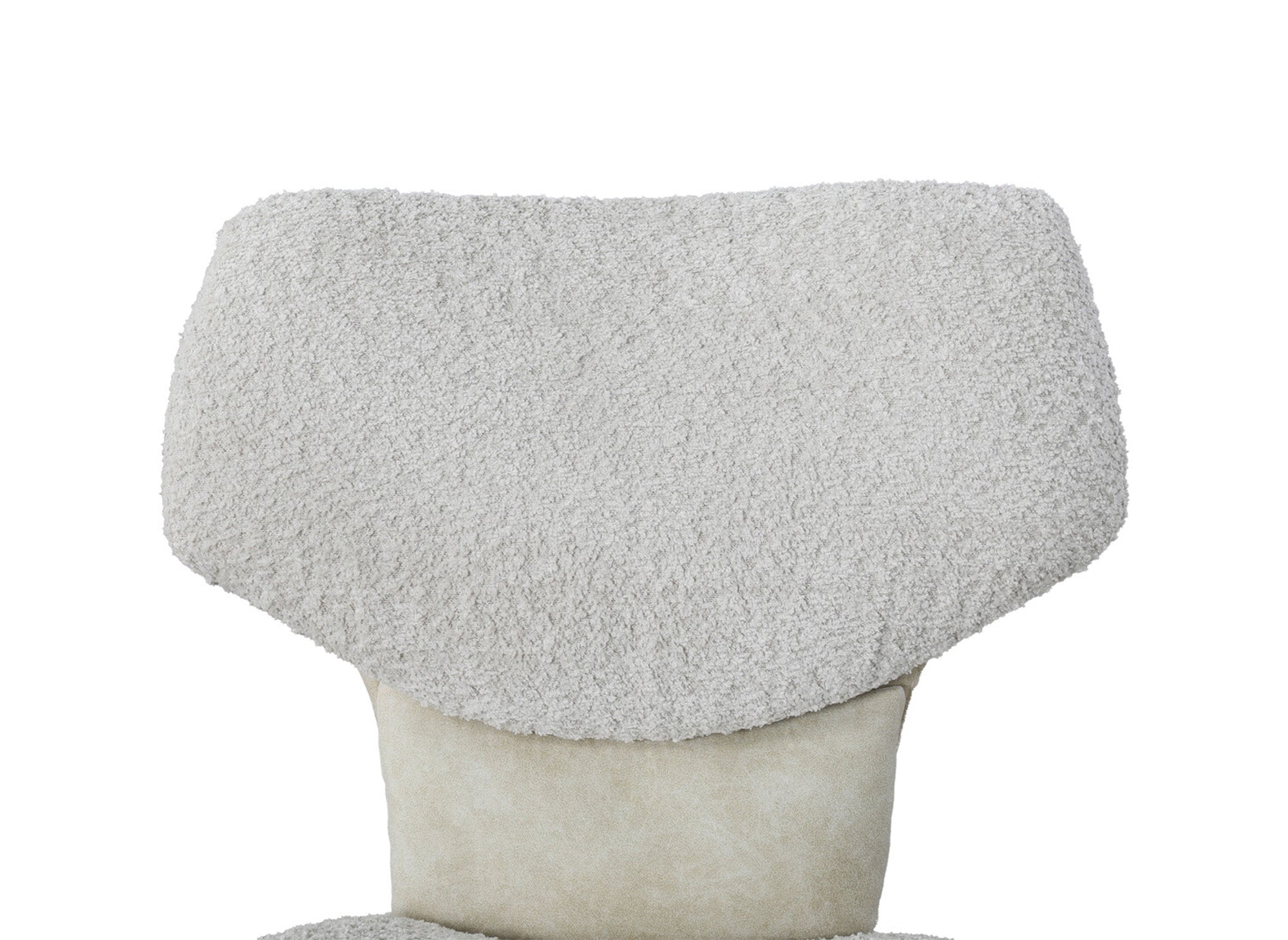 Lot de 2 chaises design en tissu bouclette beige MILIA