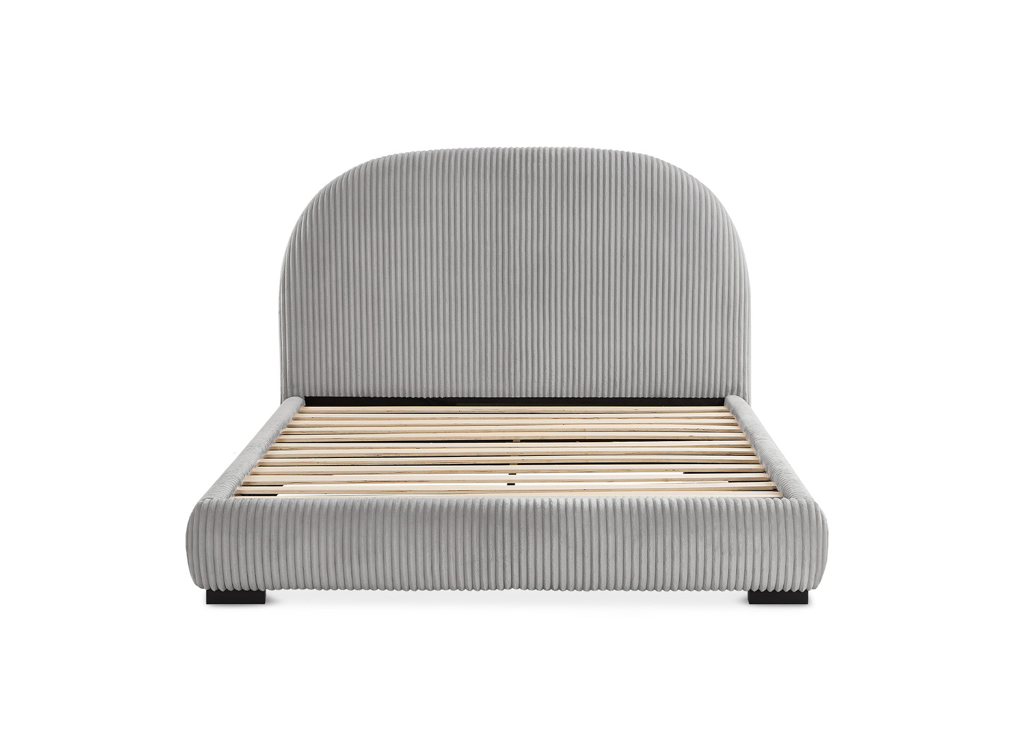 Letto matrimoniale in velluto a coste spesso grigio 160x200 cm COSY