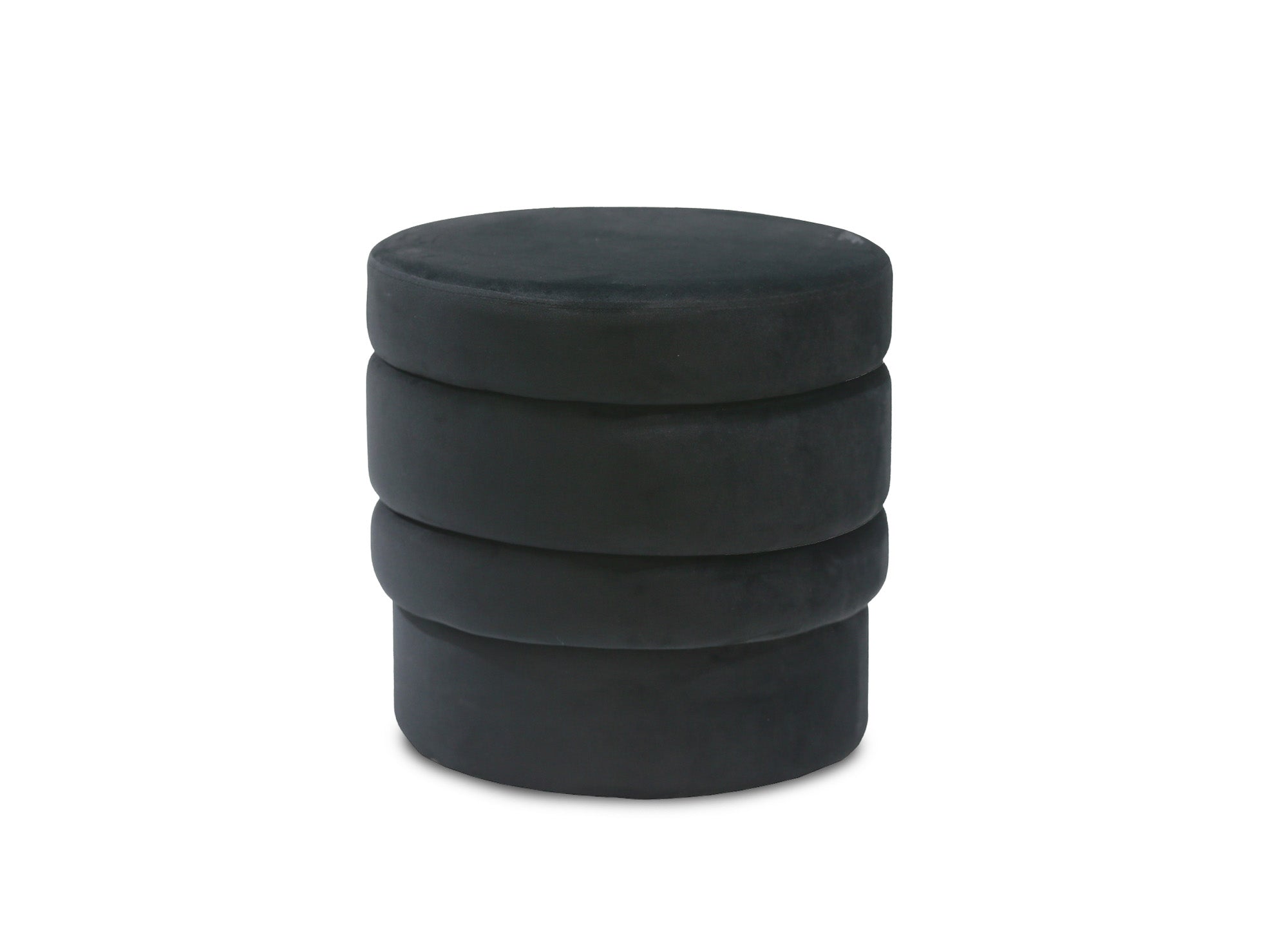 Pouf design en velours noir VELVET