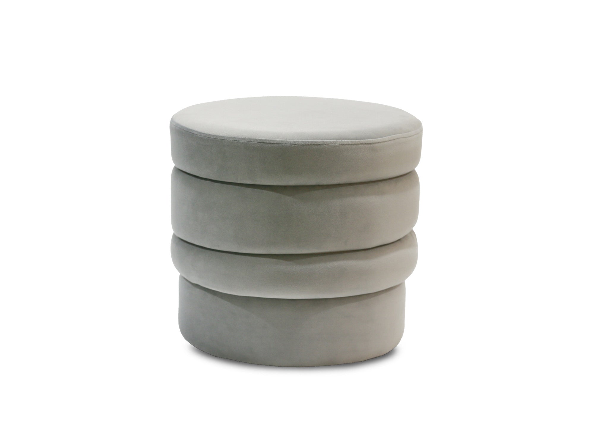 Pouf design en velours gris VELVET