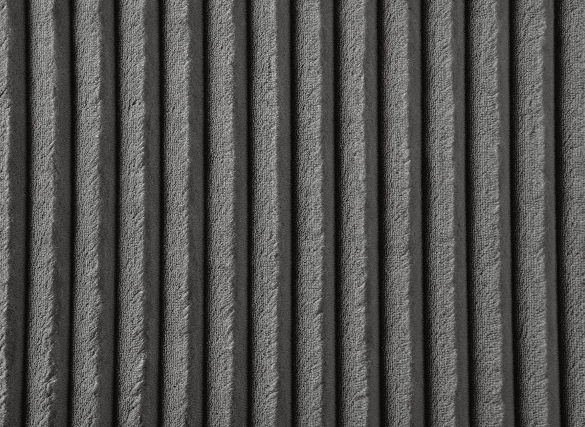 Canapé d'angle réversible convertible avec coffre en velours côtelé épais gris NOELIA