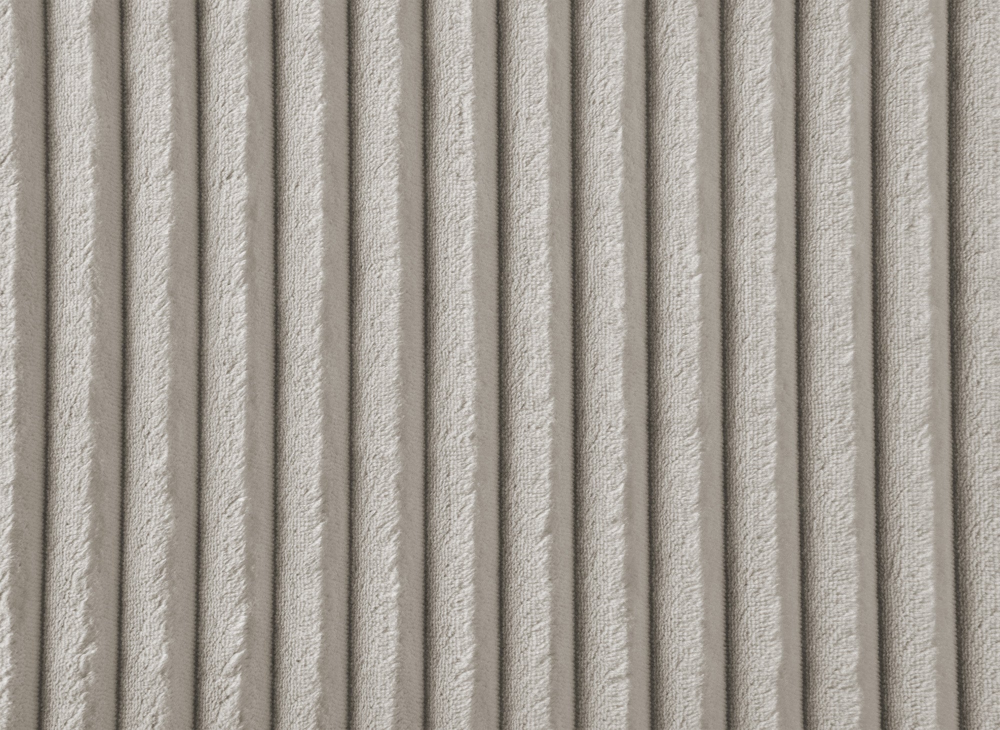 Canapé panoramique réversible convertible avec coffre en velours côtelé épais taupe NOELIA