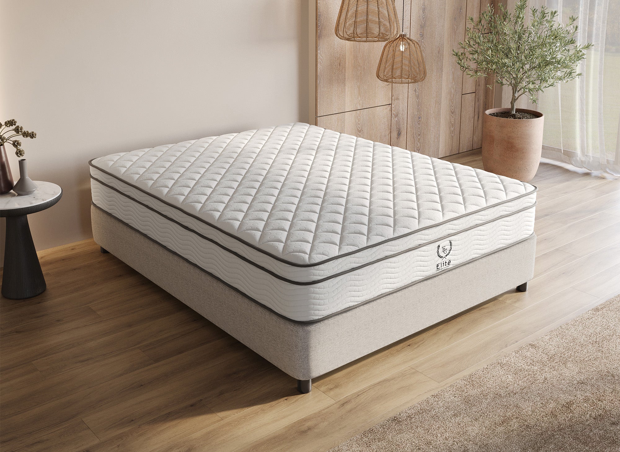 Matelas hybride ressorts ensachés 180 x 200 cm épaisseur 25 cm MARIUS