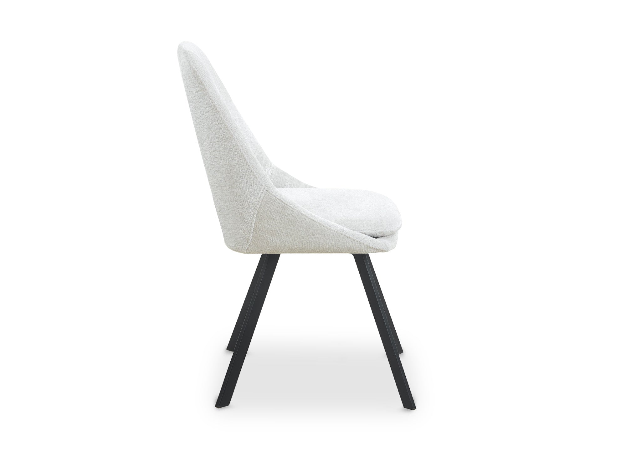 Lot de 4 chaises en velours texturé beige NARCISSE