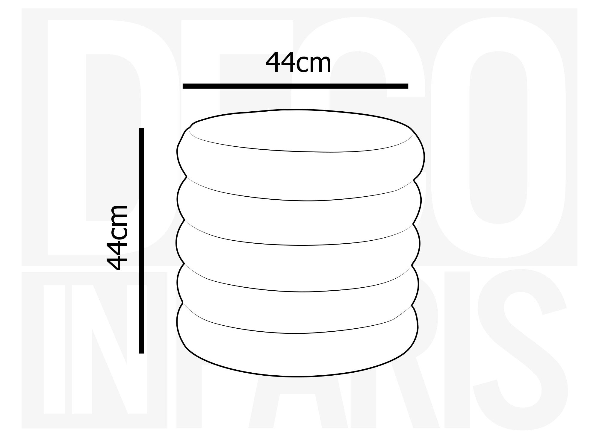 Pouf coffre en tissu effet peau de mouton écru BALTO