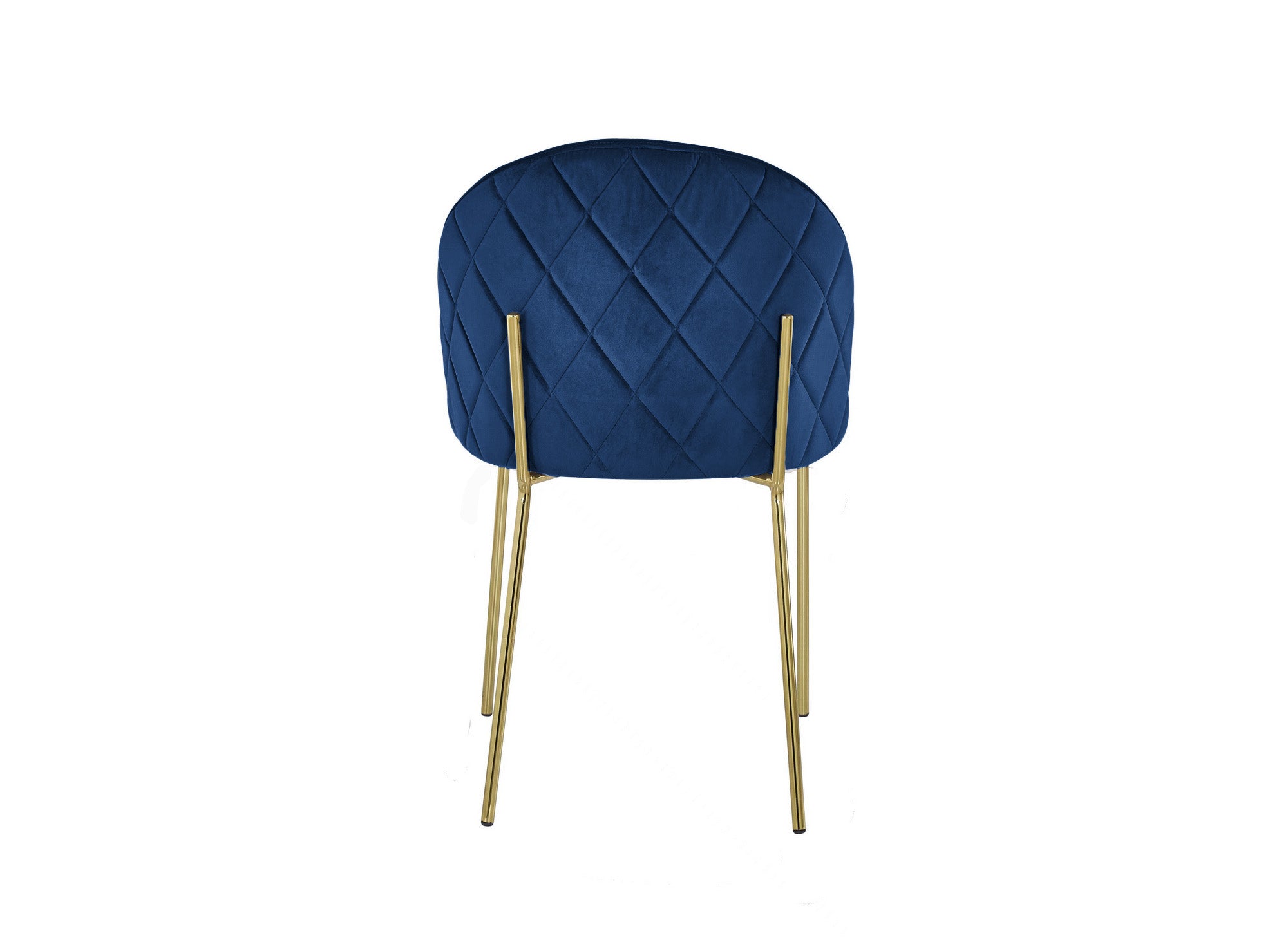 Lot de 2 chaises design en velours bleu KENNETH