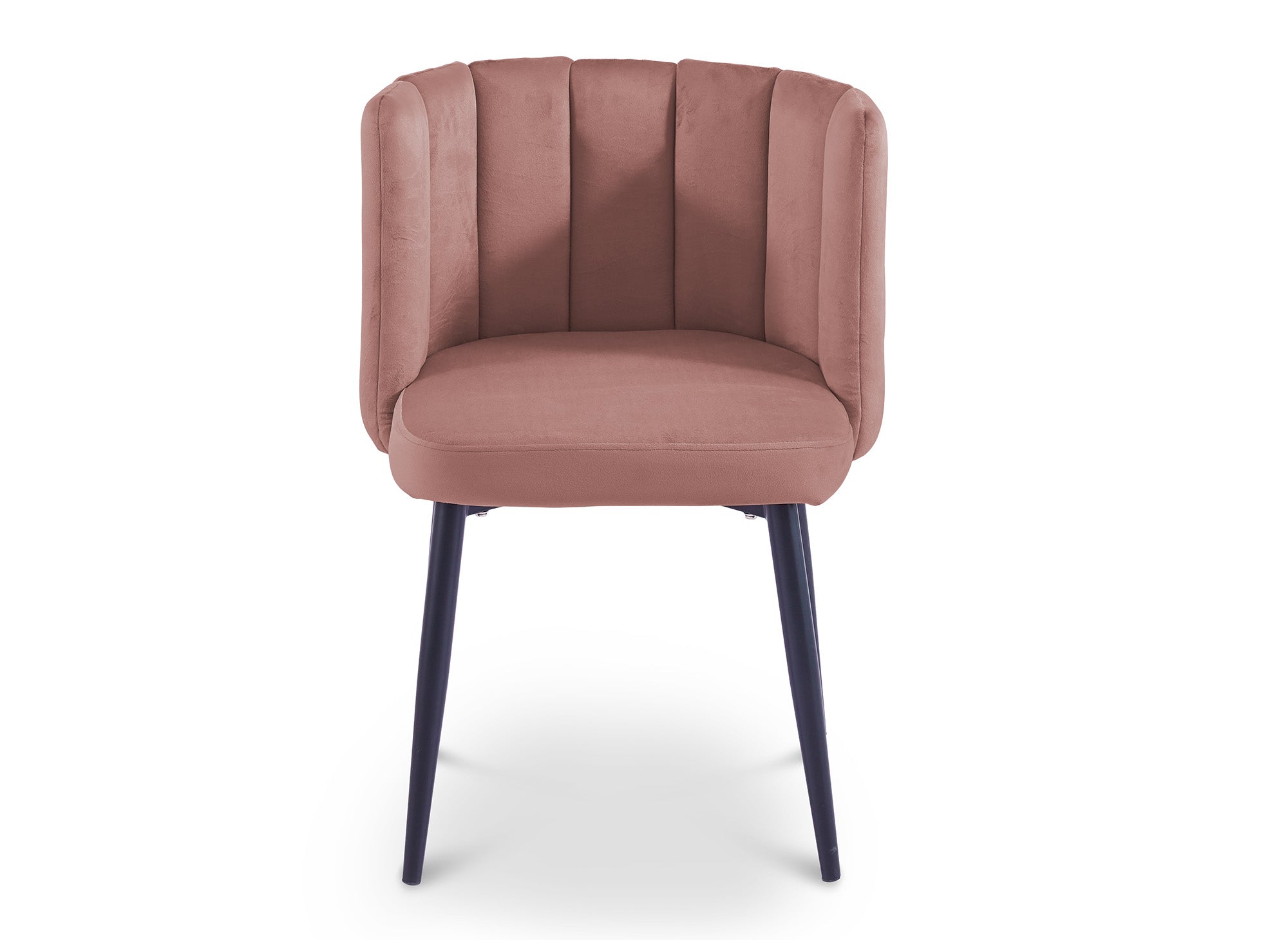 Lot de 2 chaises design en velours rose DEBBY