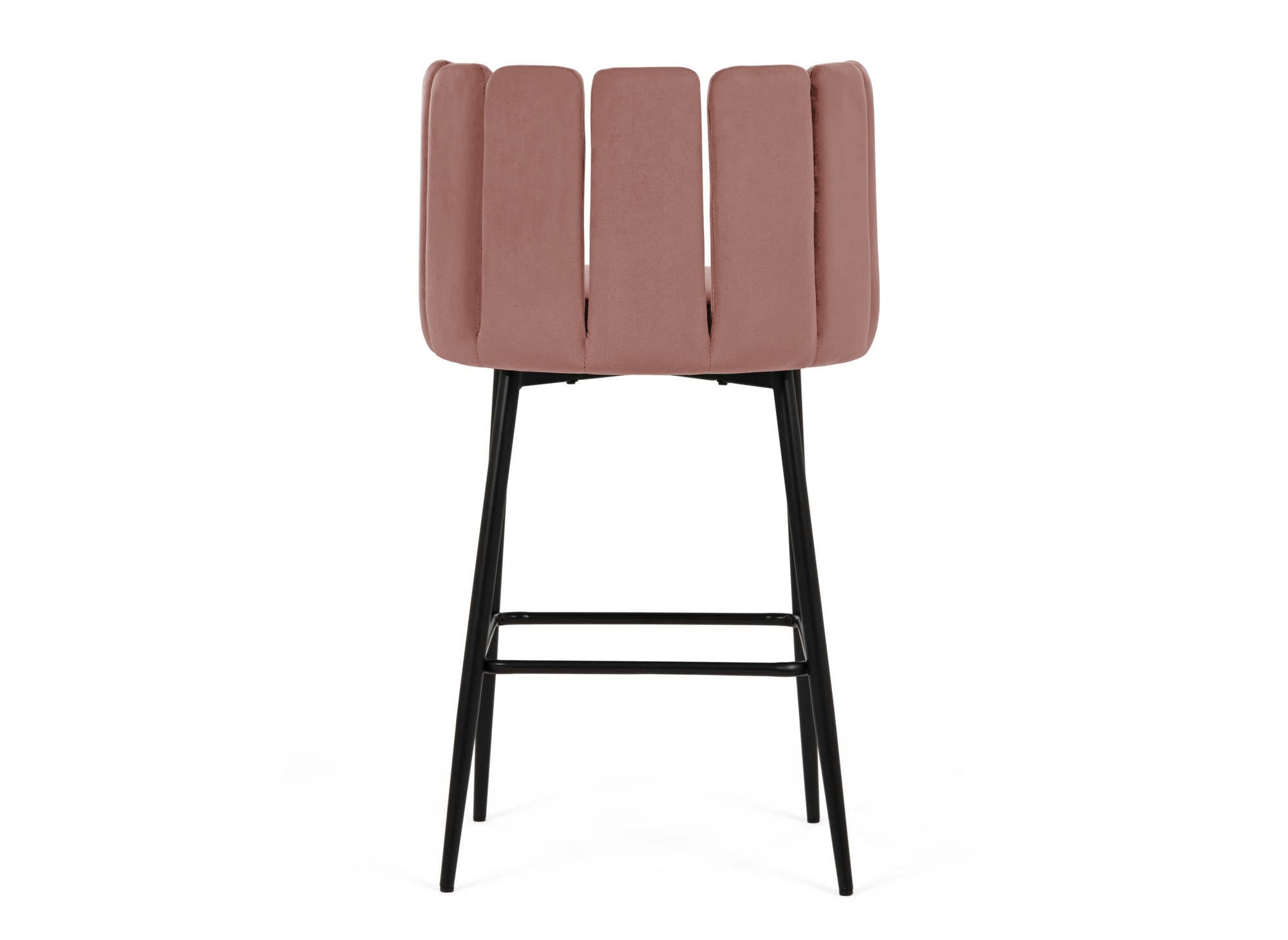 Lot de 2 tabourets de bar design en velours rose DEBBY