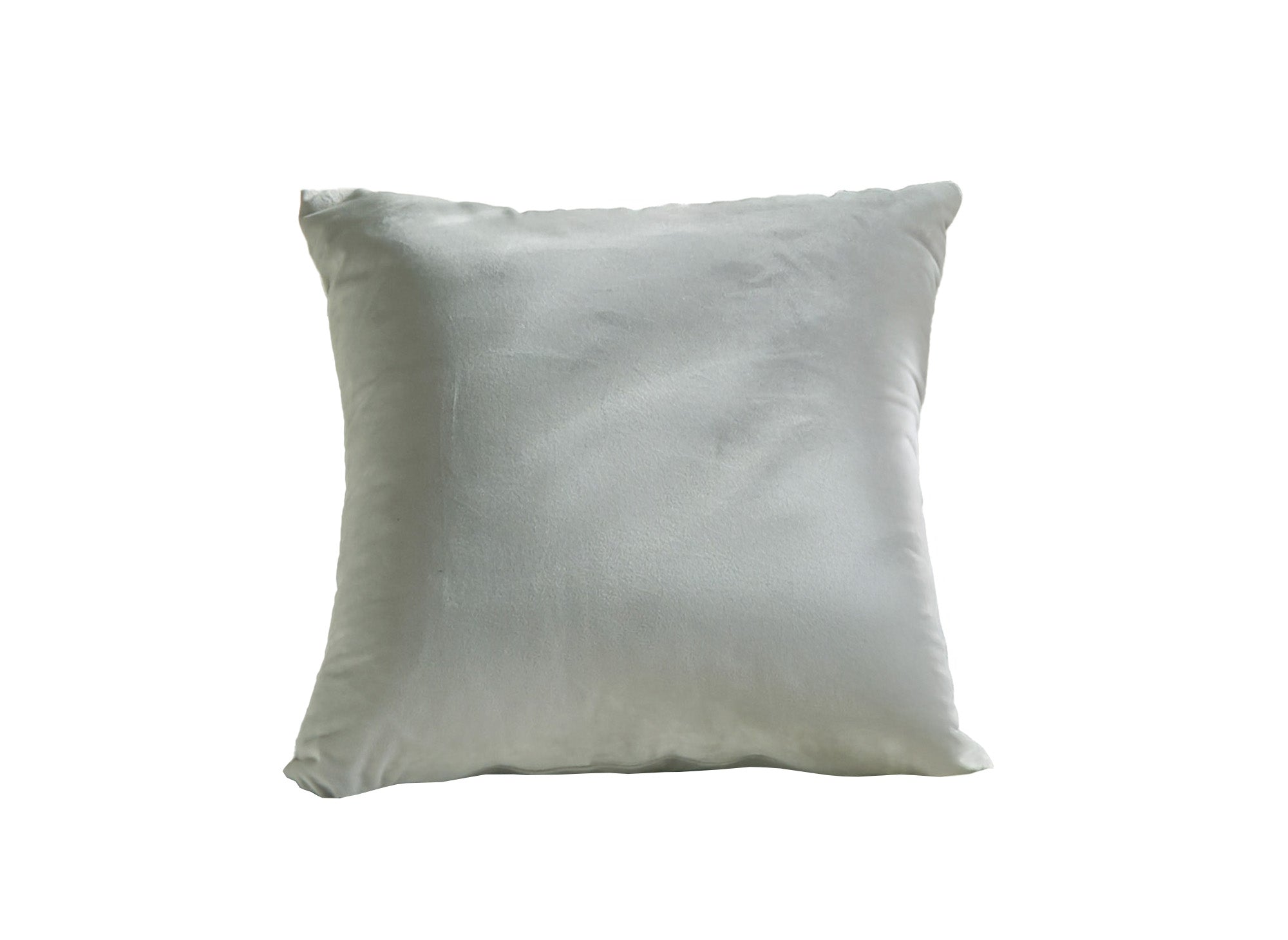 Coussin carré 45x45cm en velours gris clair TYGA